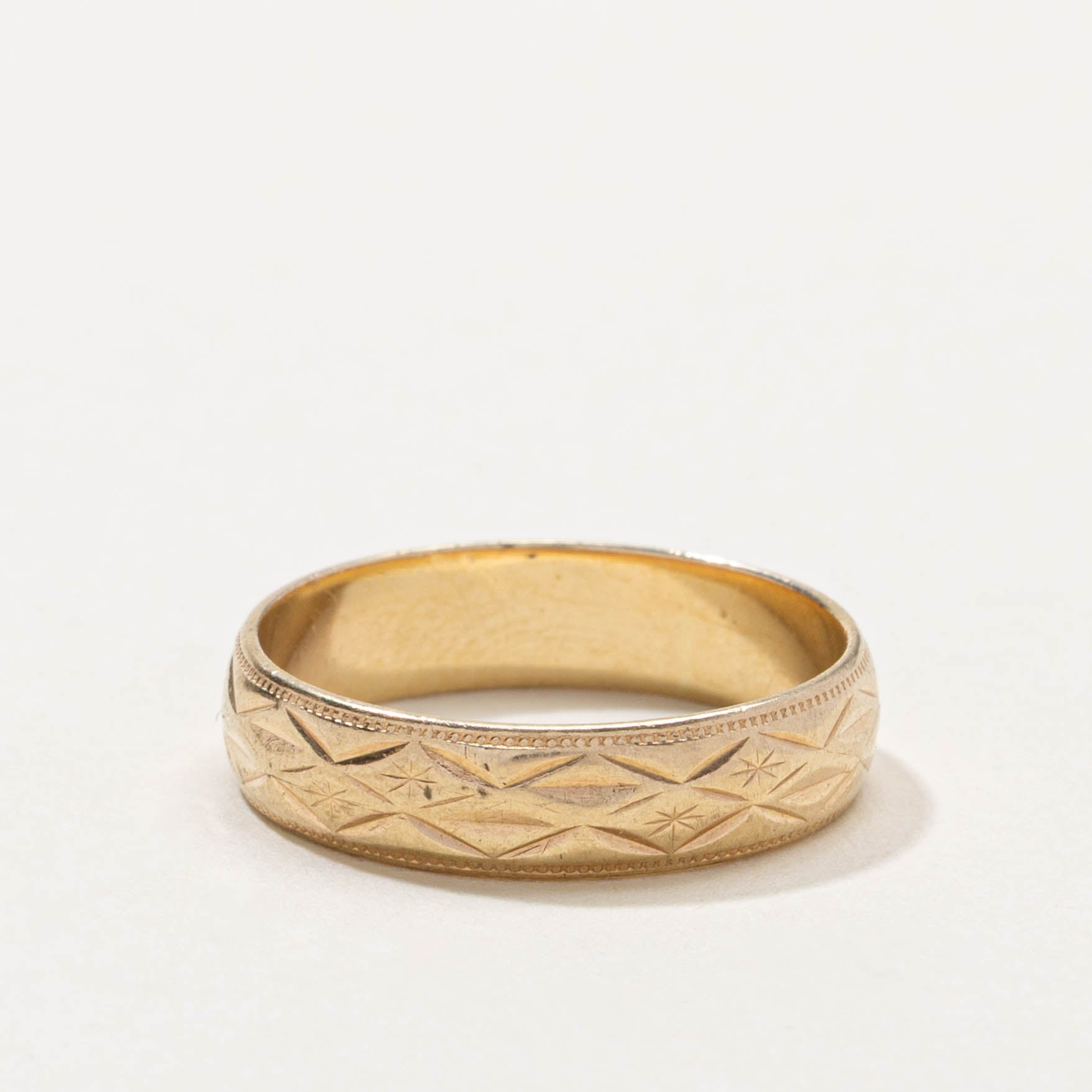 1993 London 9k Band Engraved Band | 4.90mm | SZ 8