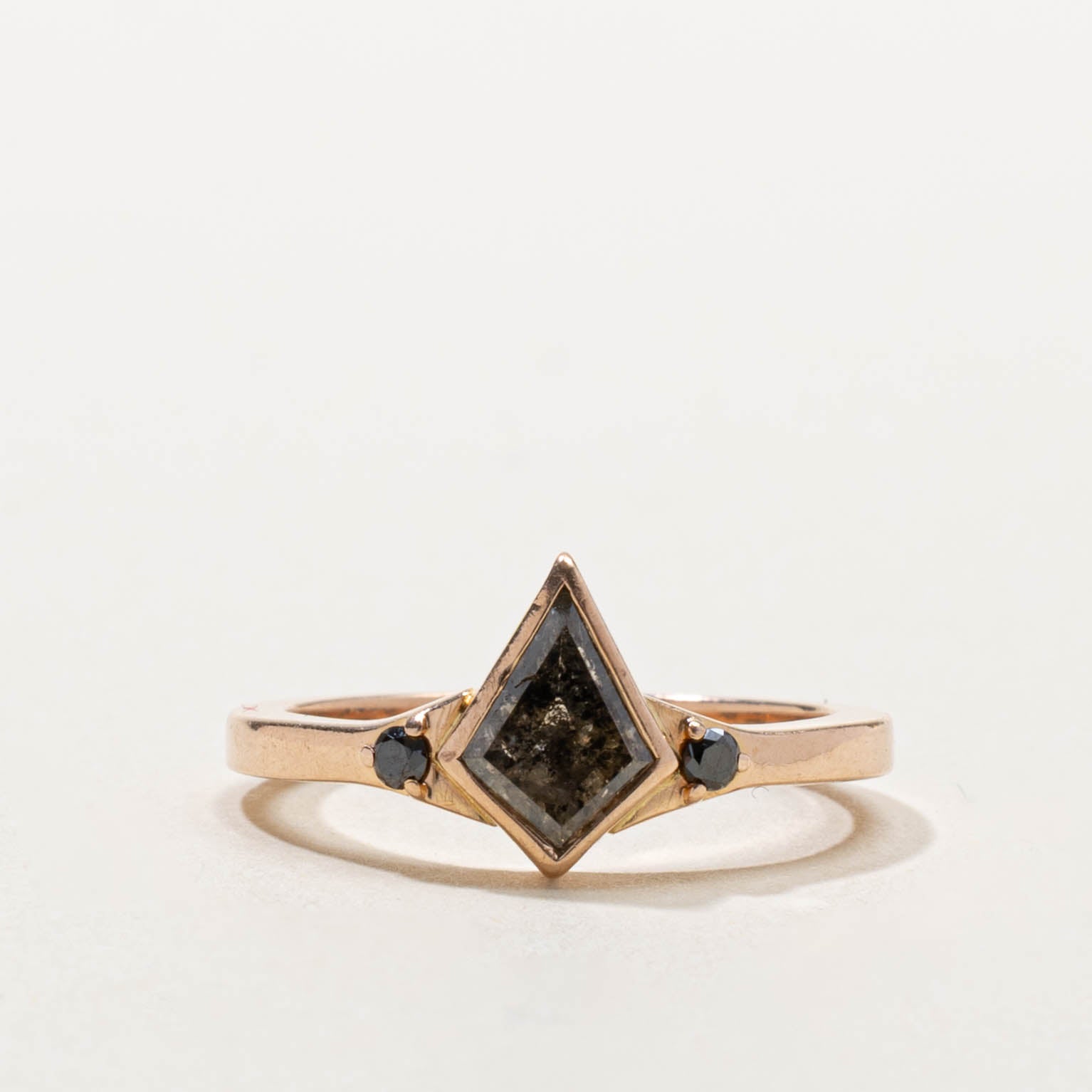 14k Kite Cut Black Diamond Ring | 0.69ctw | SZ 4.75