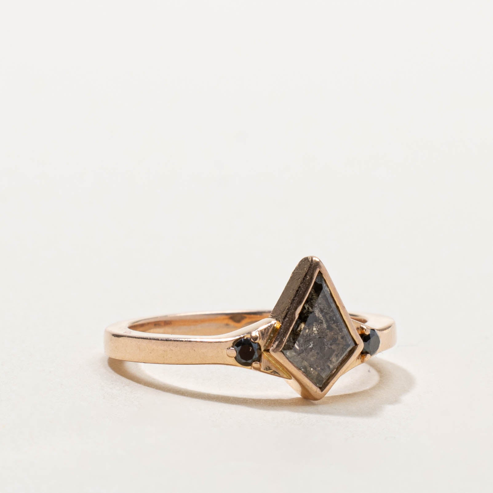 14k Kite Cut Black Diamond Ring | 0.69ctw | SZ 4.75