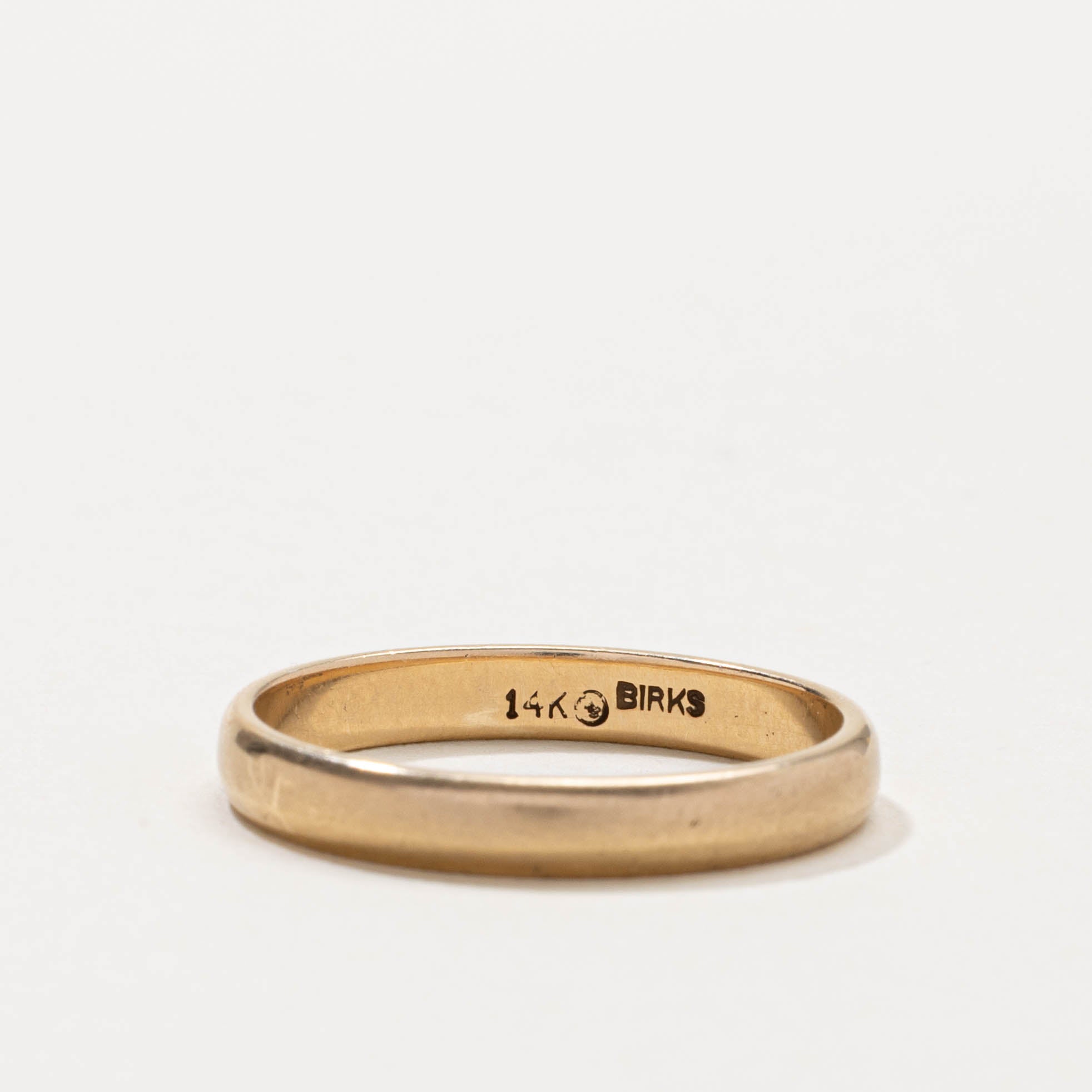 ‘Birks’ 14k Plain Band | 3.10mm | SZ 7.5