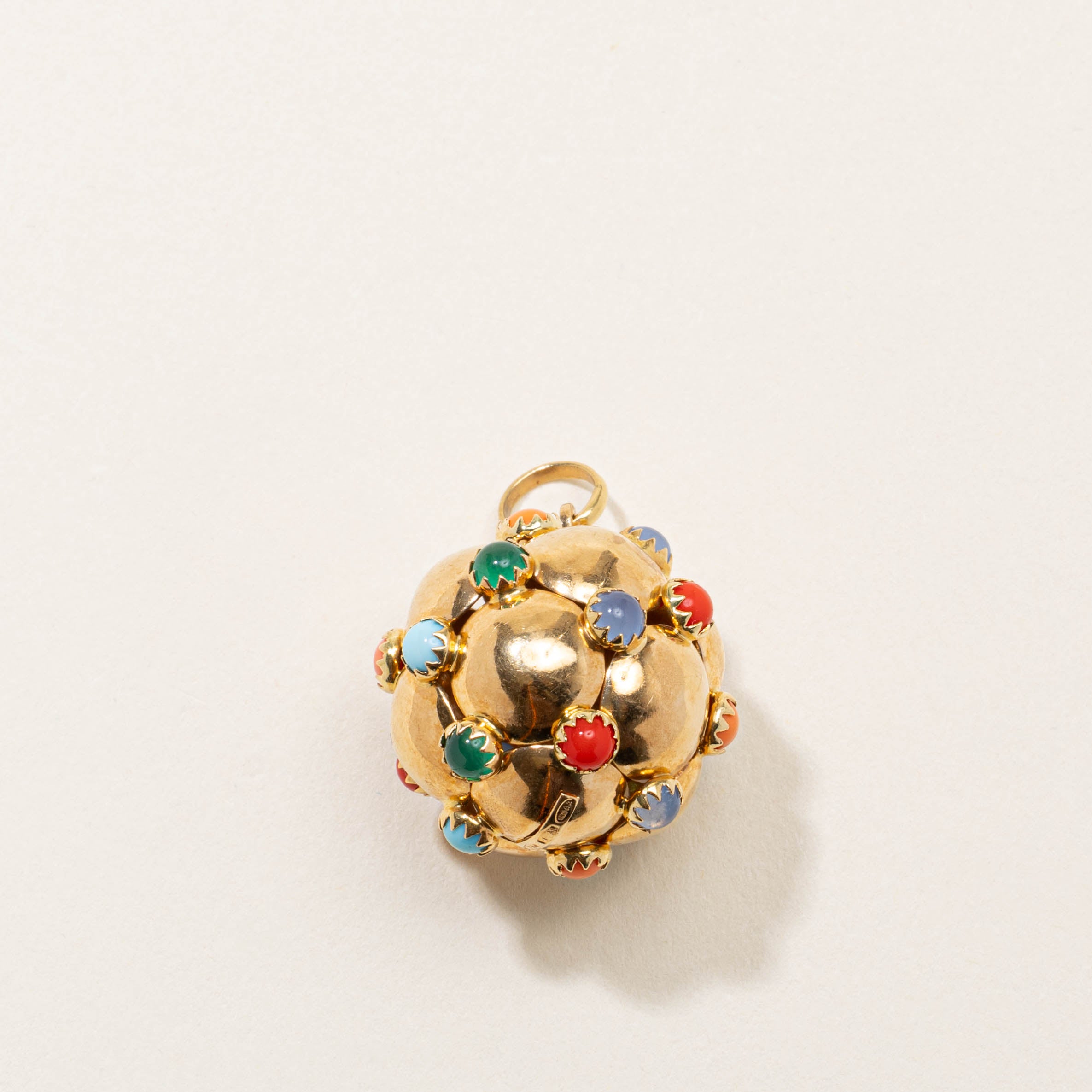 Vintage Italian Multi Gemstone Bauble Pendant | 5.00ctw