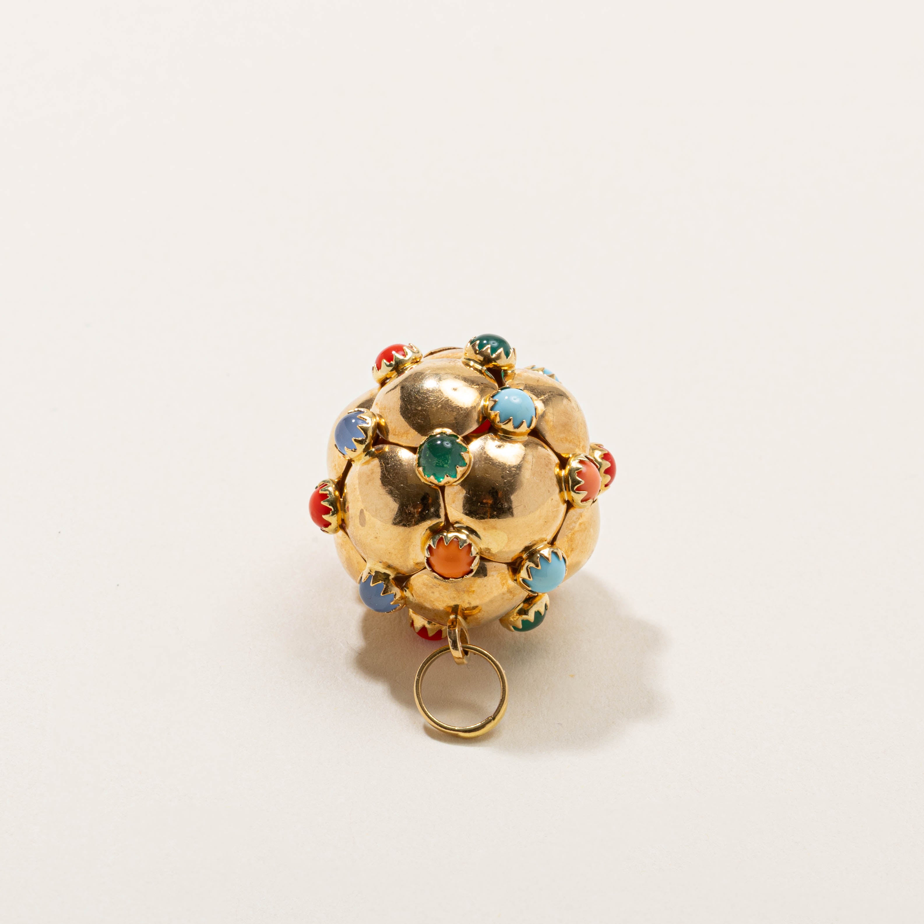 Vintage Italian Multi Gemstone Bauble Pendant | 5.00ctw