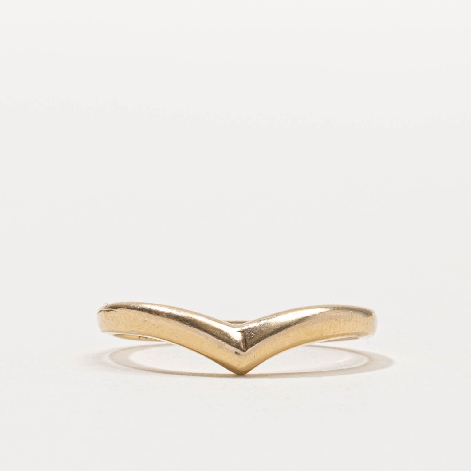 14k Yellow Gold Chevron Ring | SZ 5.75