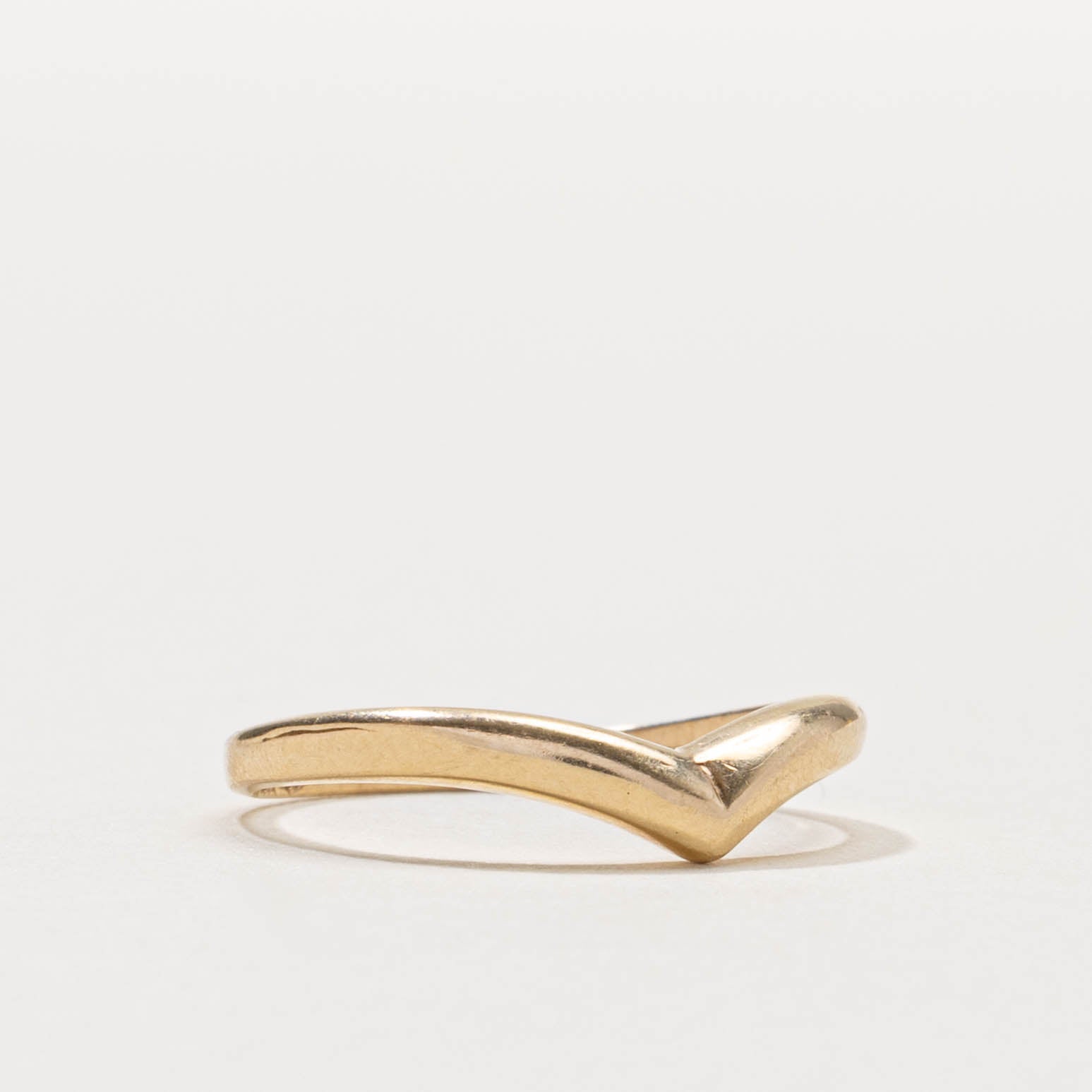14k Yellow Gold Chevron Ring | SZ 5.75