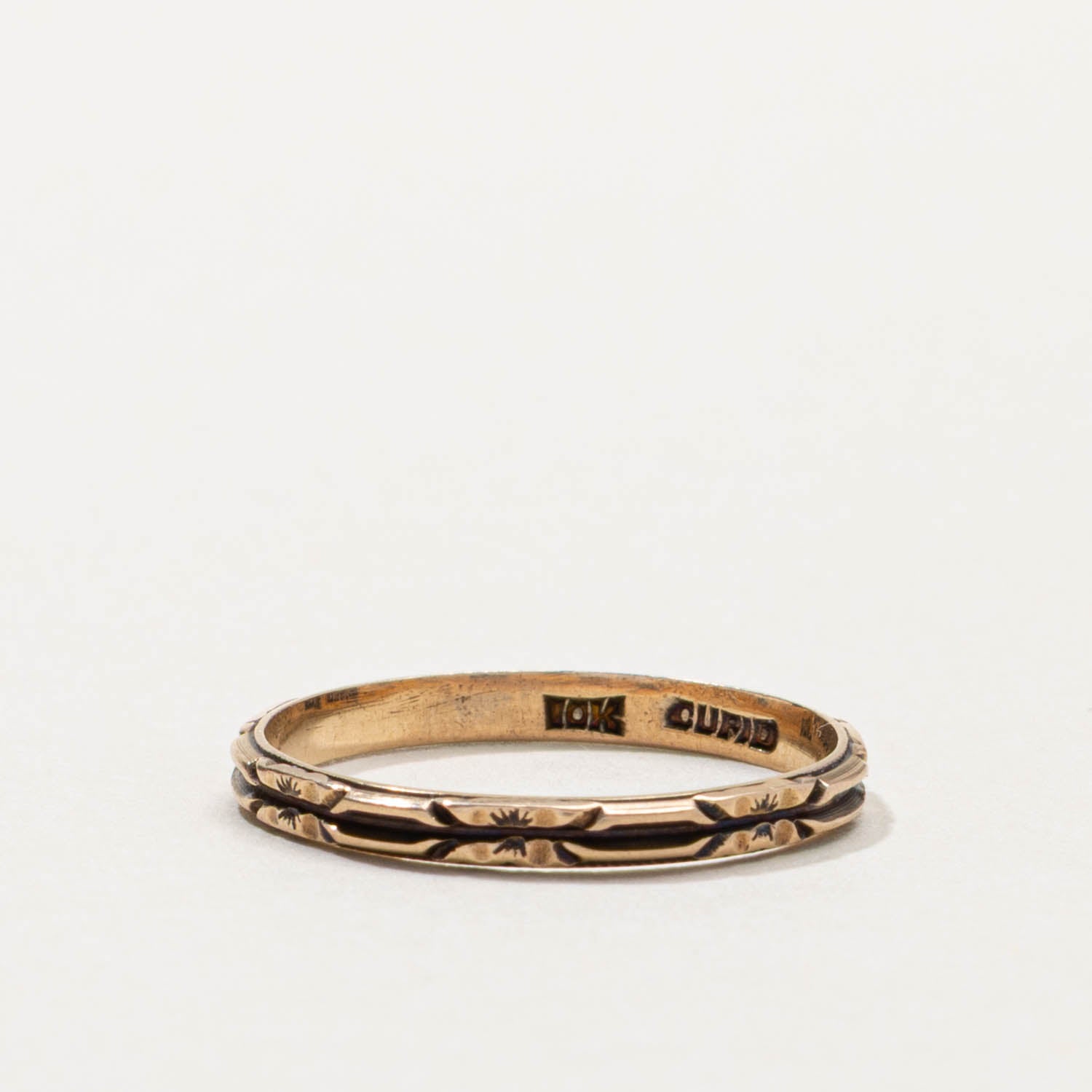 10k Floral Engraved Band | 2.10mm | SZ 6