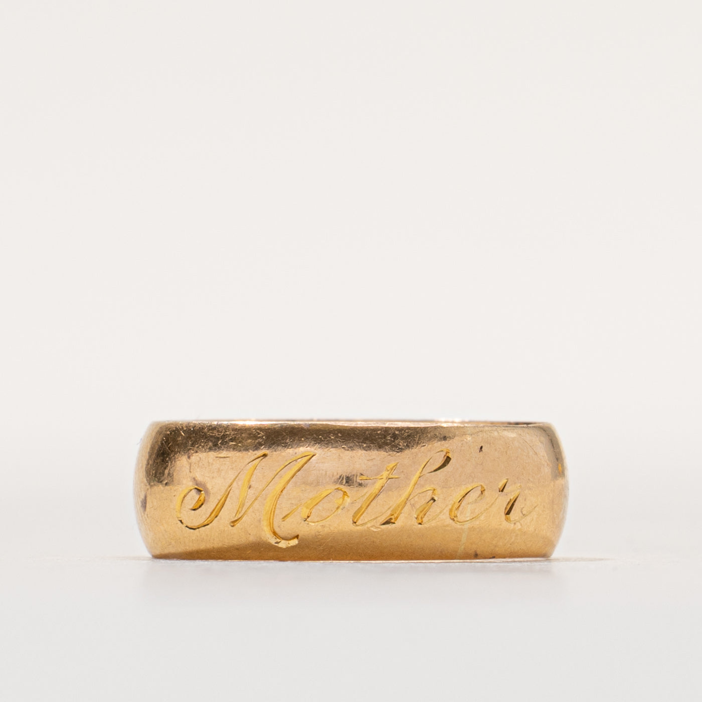 Pseudo Halmarked 10k "Mother" Engraved Band | 6mm | SZ 6.75