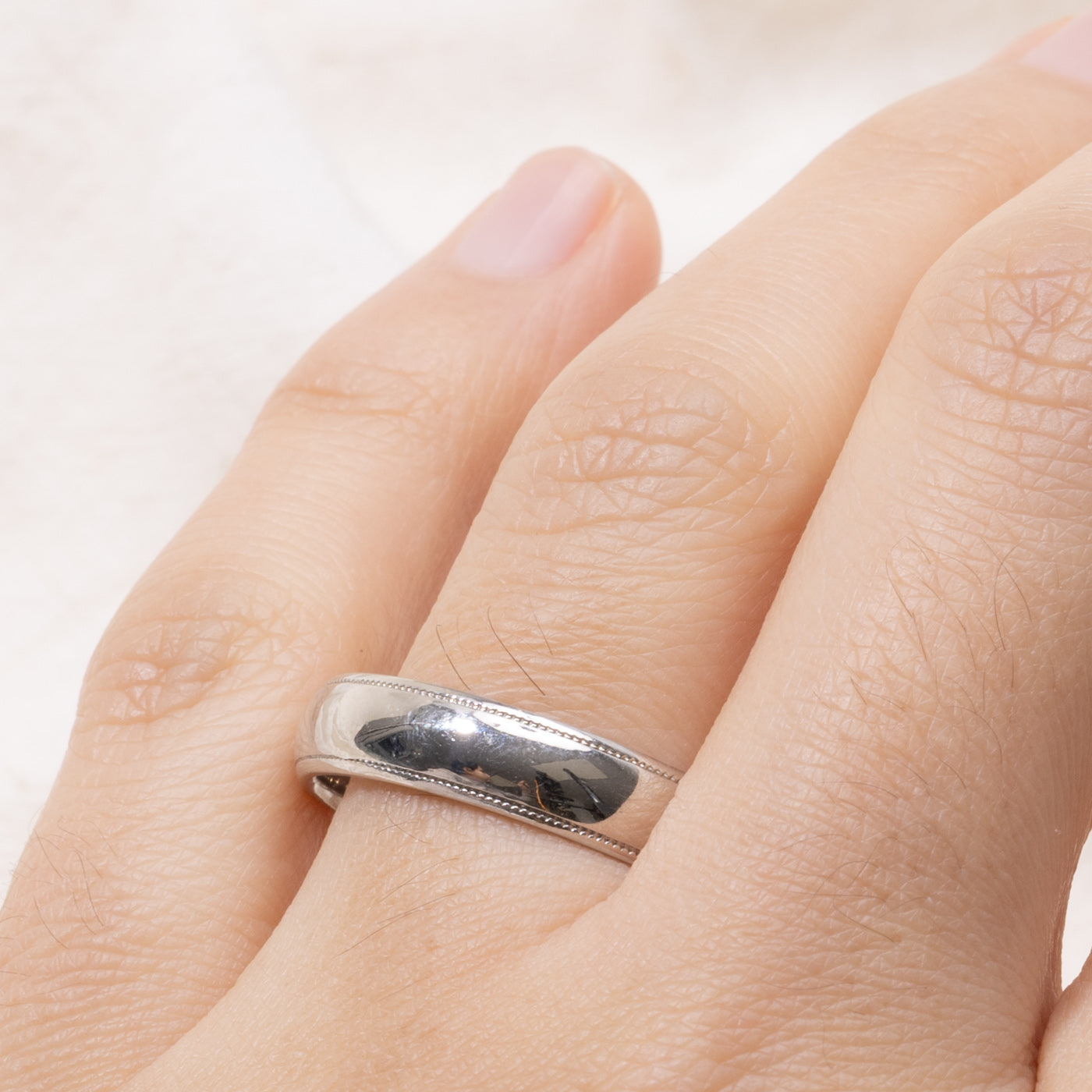 Platinum Milgrain Band | 5mm | SZ 11