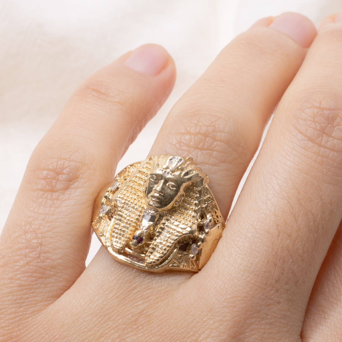 10k Pharaoh Ring | SZ 9.25