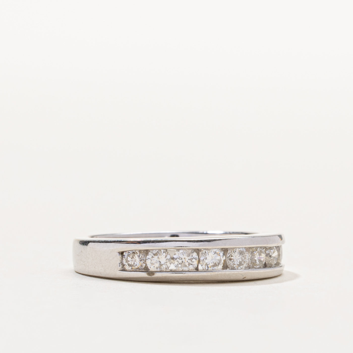 14k Channel Set Semi Eternity Diamond Band | 0.54ctw | SZ 7