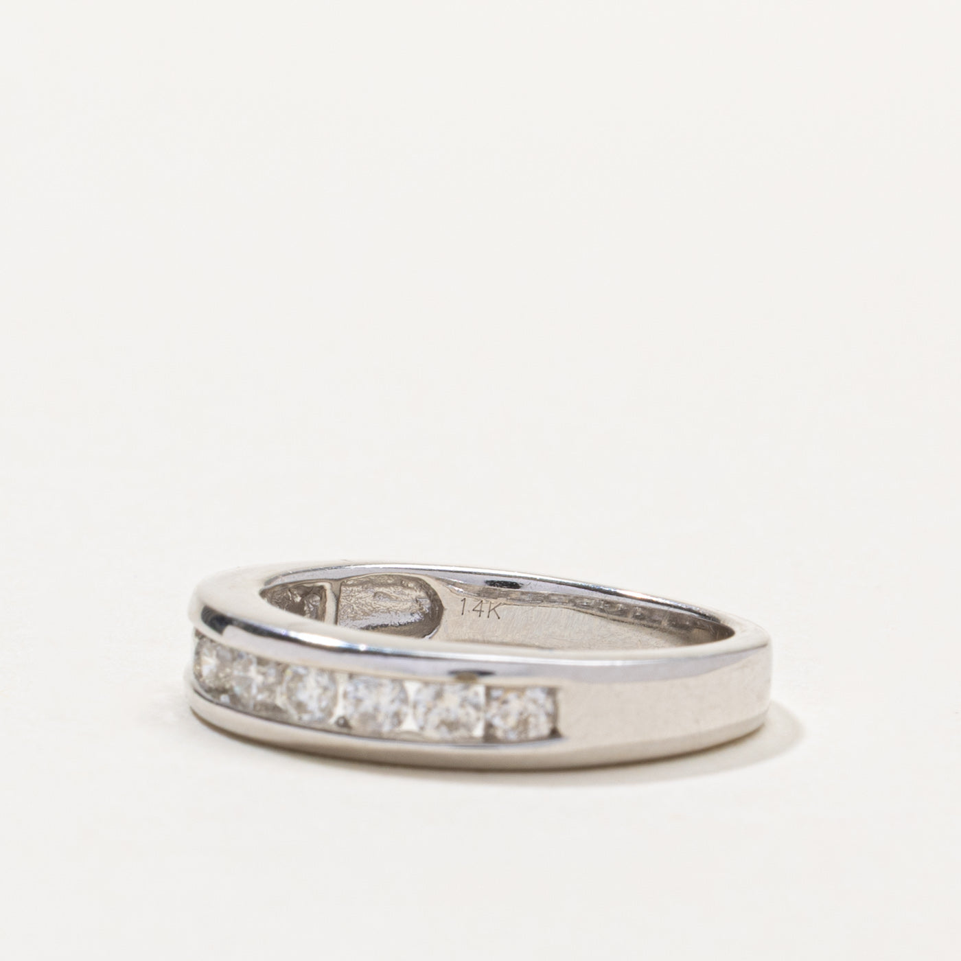 14k Channel Set Semi Eternity Diamond Band | 0.54ctw | SZ 7