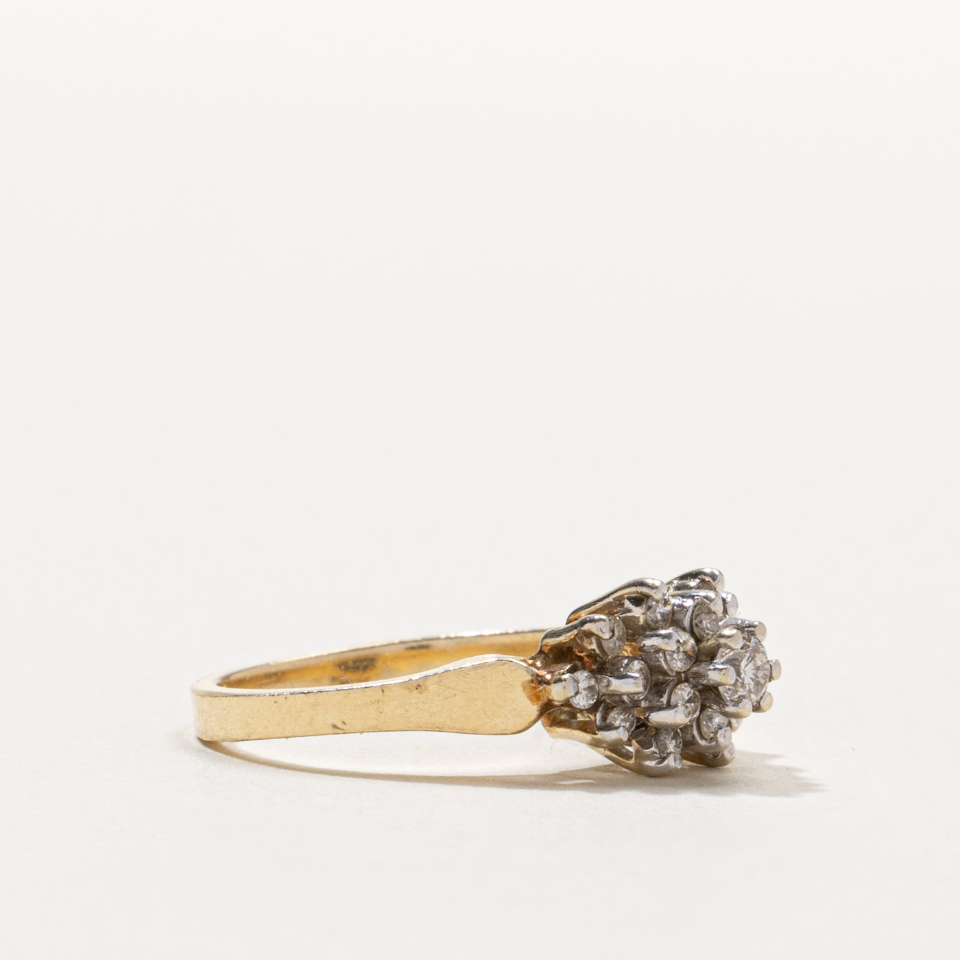 14k Diamond Petal Cluster Ring | 0.28ctw | SZ 6.25