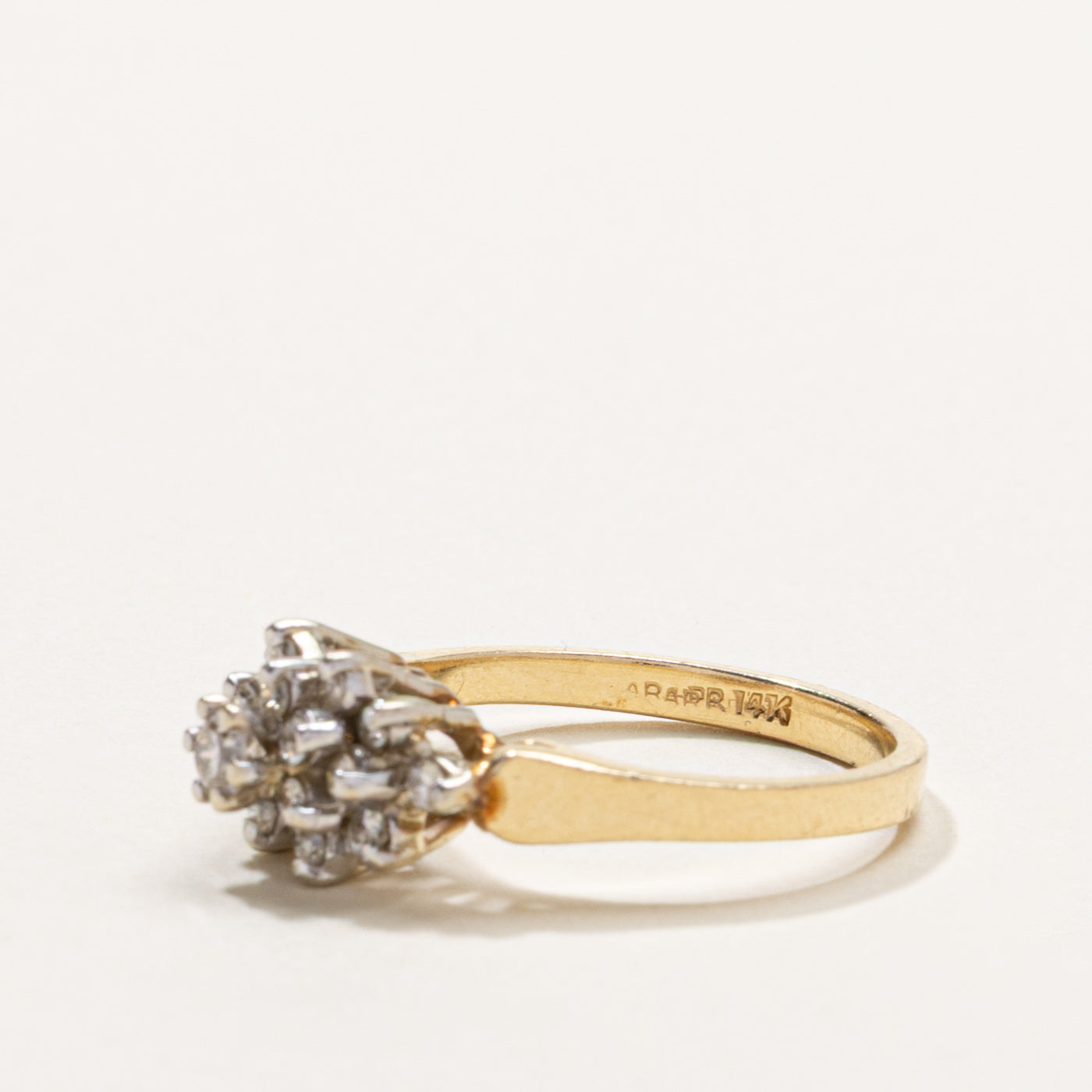 14k Diamond Petal Cluster Ring | 0.28ctw | SZ 6.25