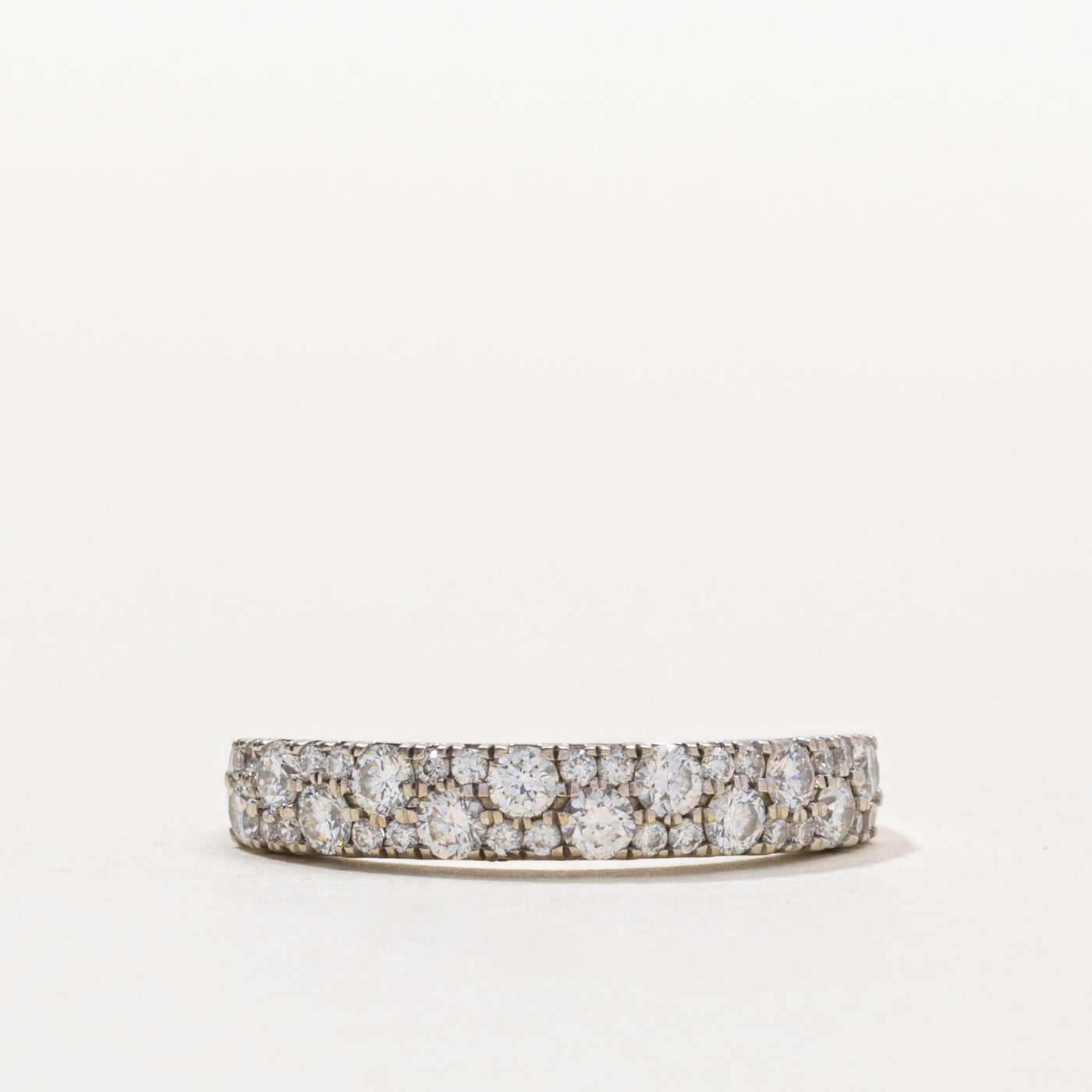 14k Pavé Set Multi Row Diamond Band | 0.72ctw | SZ 7