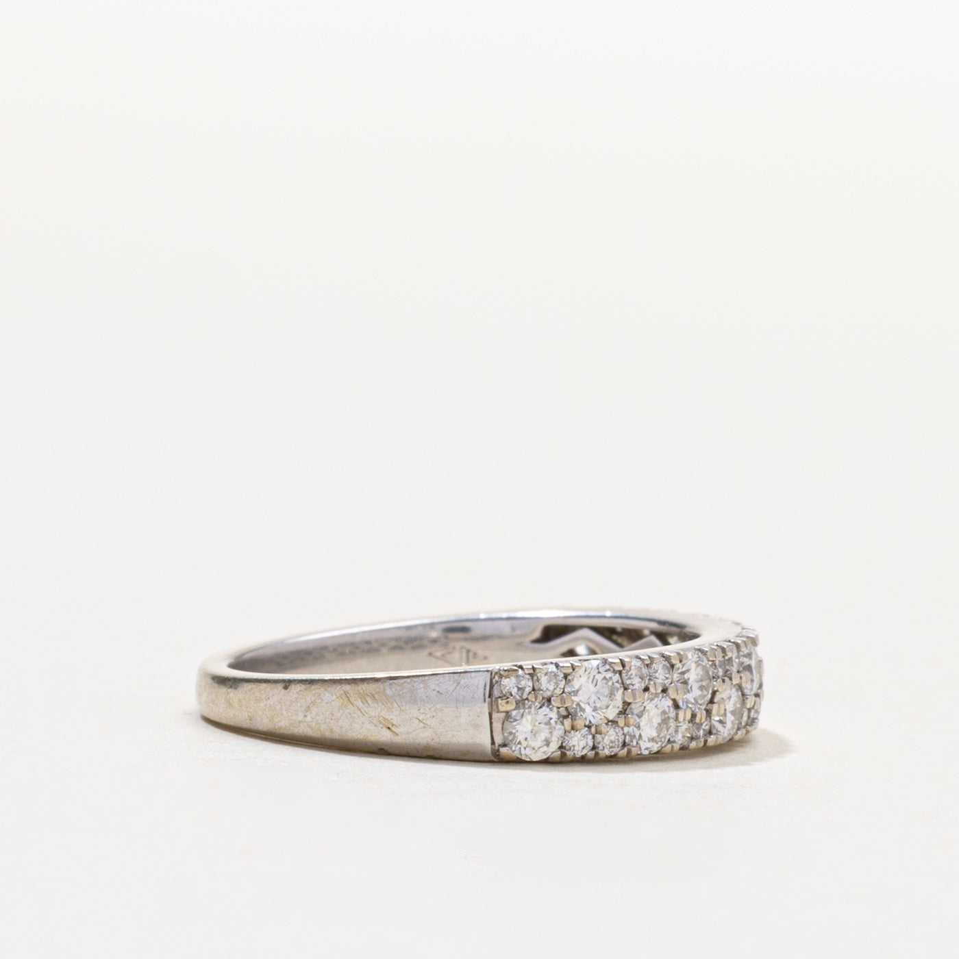 14k Pavé Set Multi Row Diamond Band | 0.72ctw | SZ 7