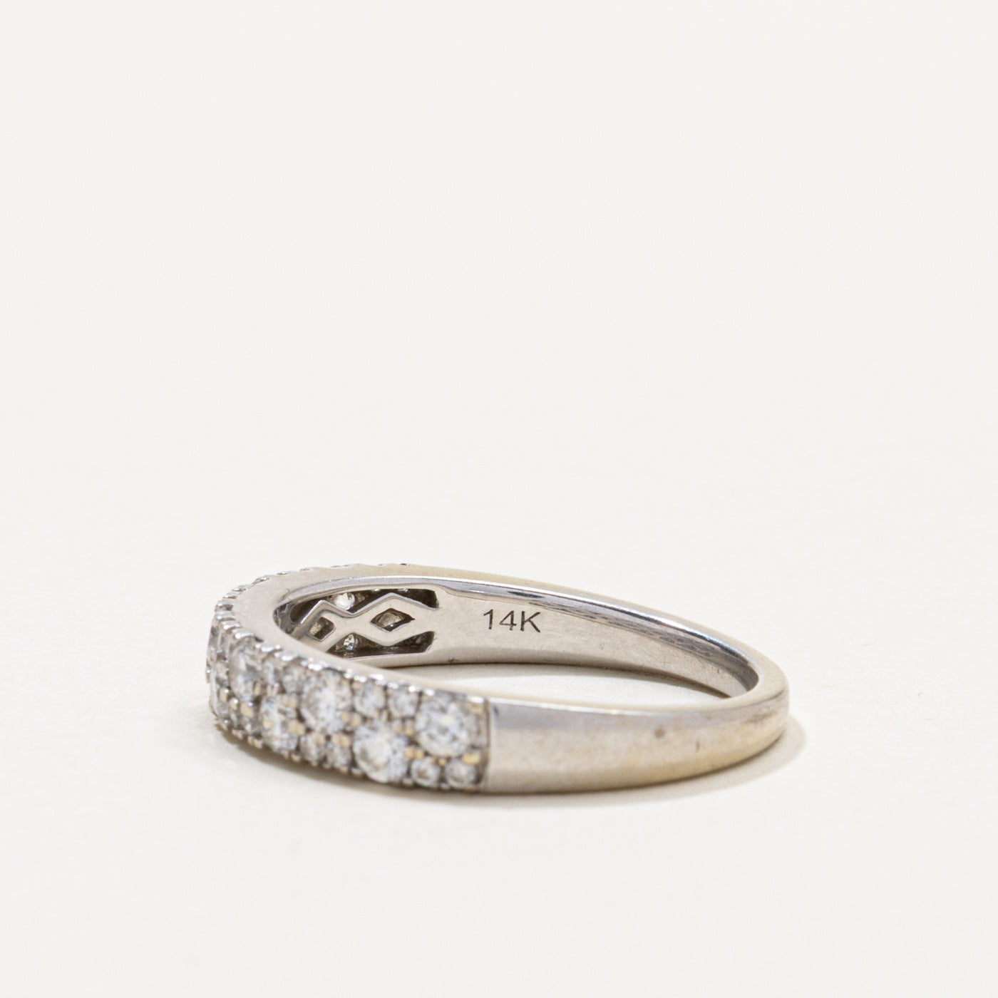 14k Pavé Set Multi Row Diamond Band | 0.72ctw | SZ 7