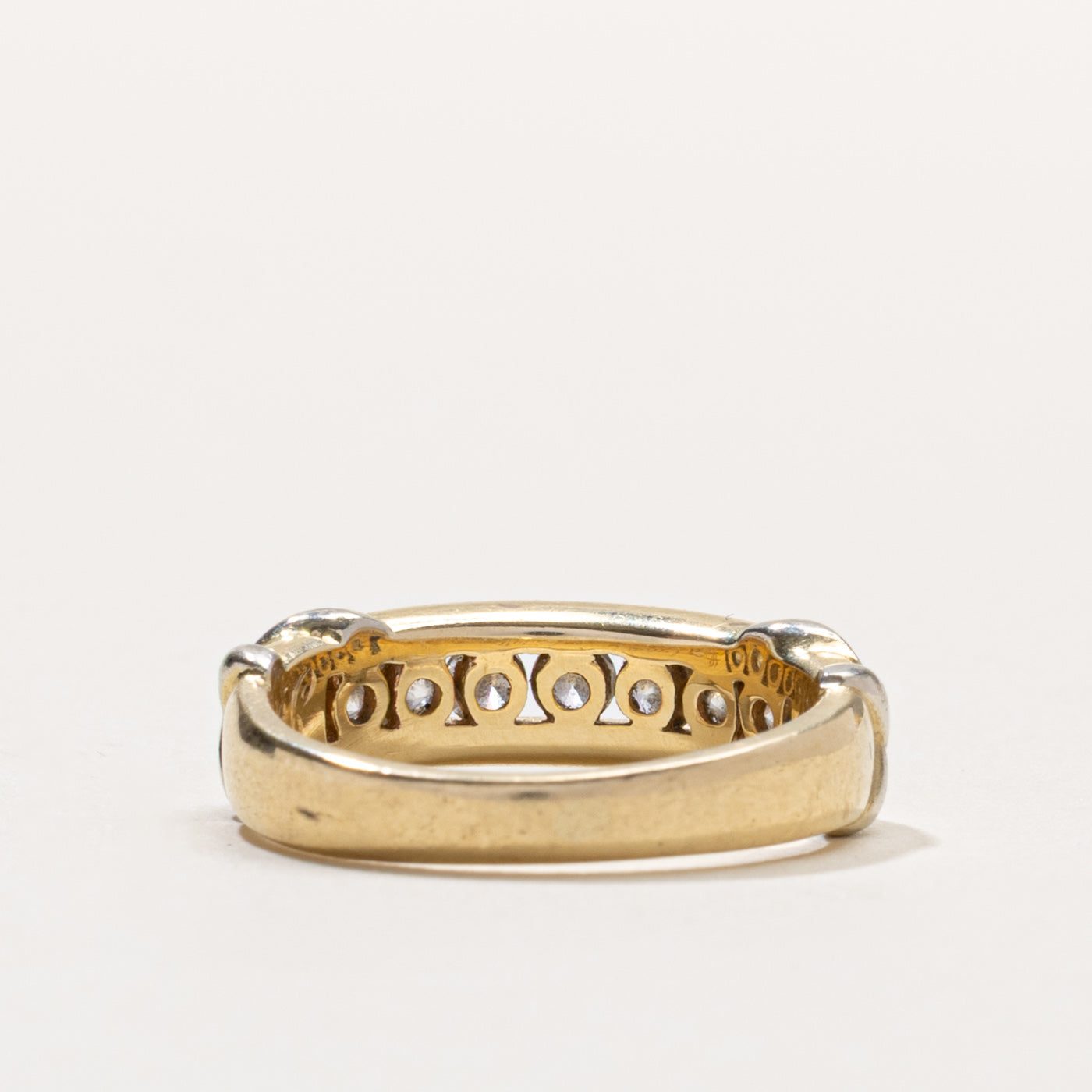 14k Channel Set Seven Stone Diamond Ring | 0.42ctw | SZ 4.75
