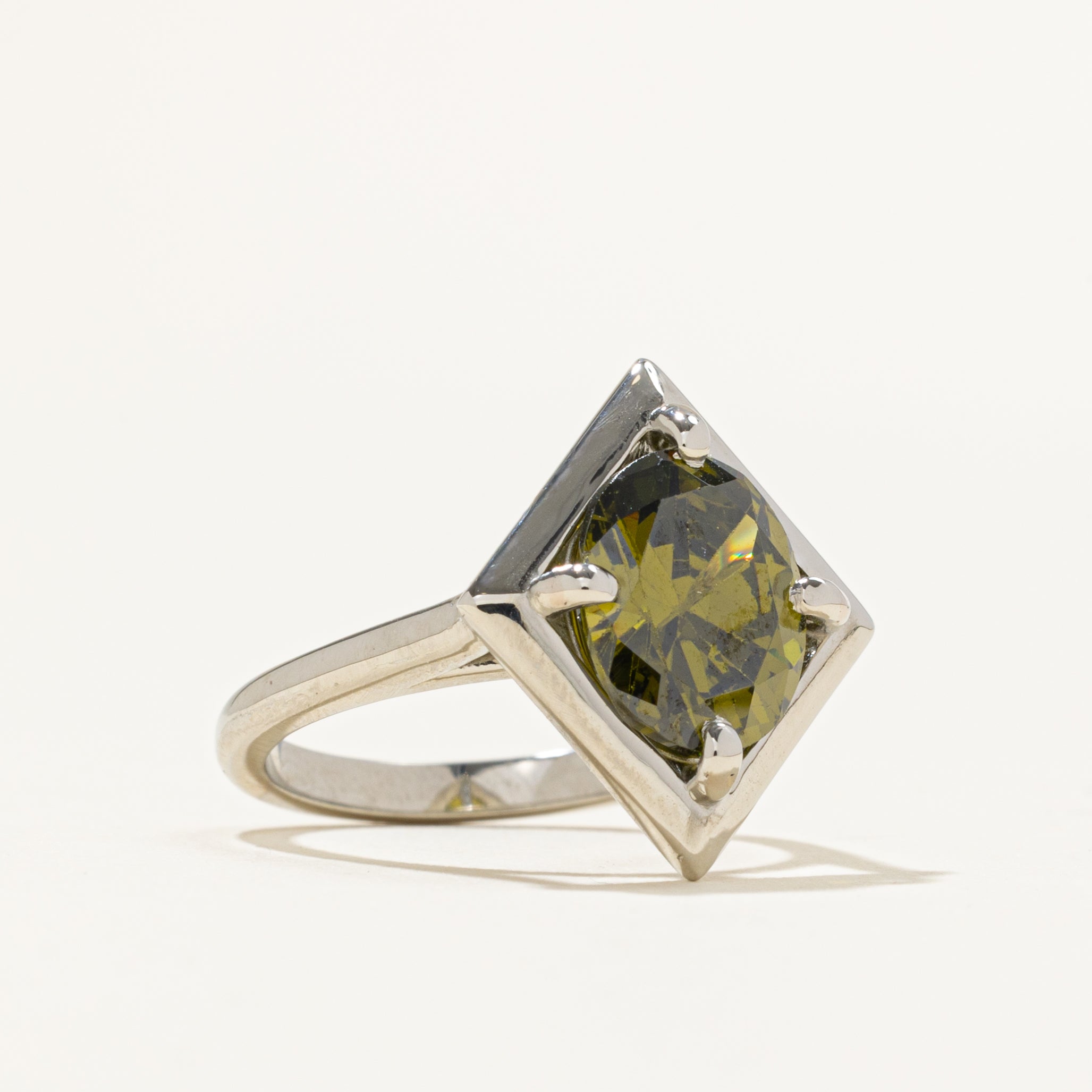 '100 Ways' 14k Geometric Peridot Ring | 3.31ct | SZ 6.75