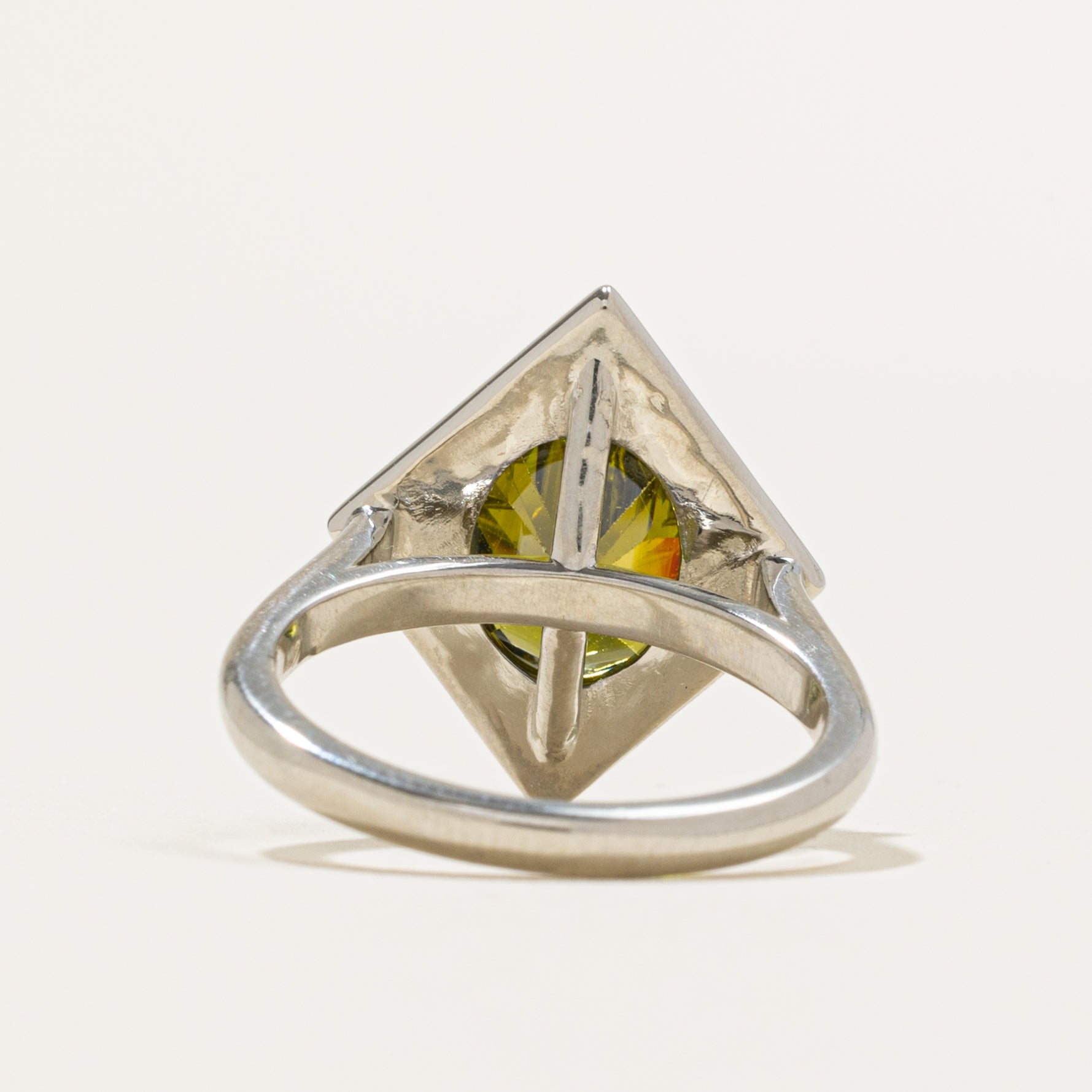 '100 Ways' 14k Geometric Peridot Ring | 3.31ct | SZ 6.75