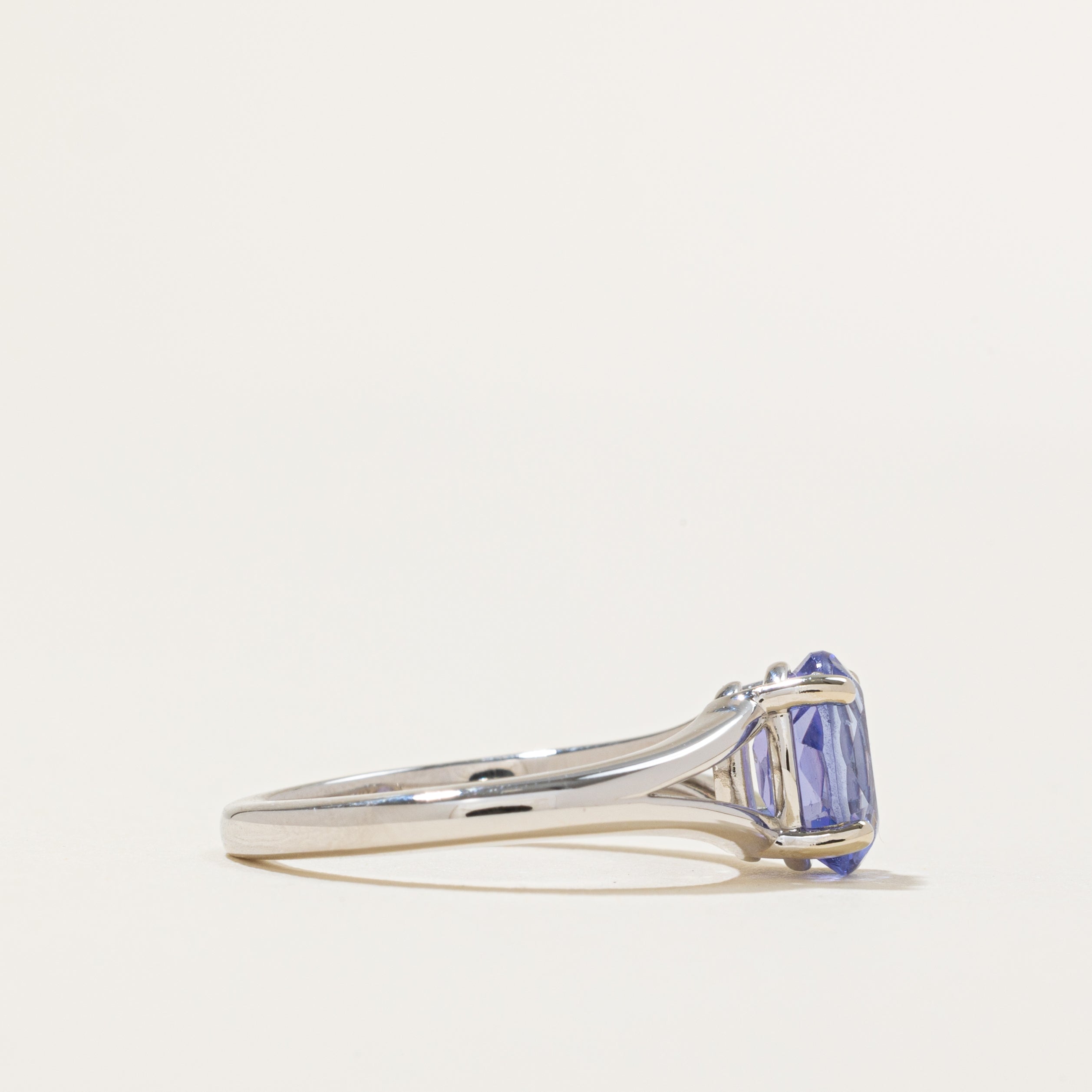 '100 Ways' 14k White Gold Split Shank Shank Tanzanite Ring | SZ 6 | 1.60ct