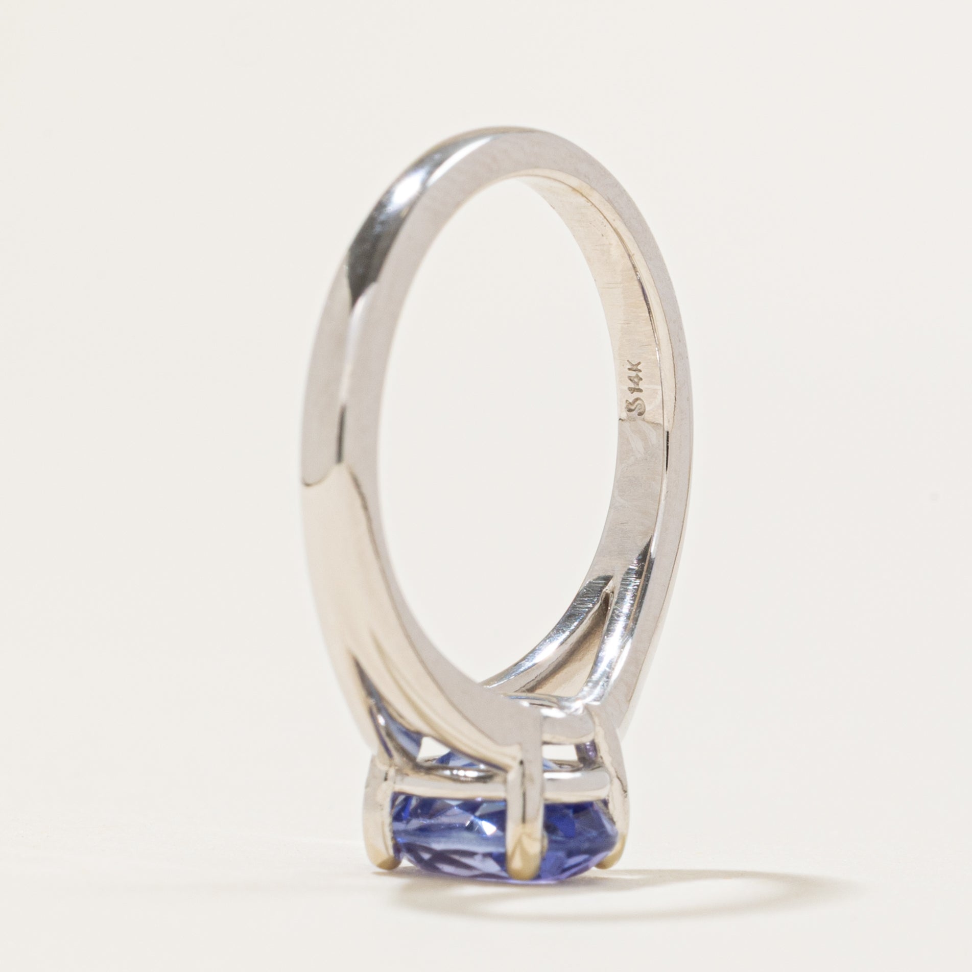 '100 Ways' 14k White Gold Split Shank Shank Tanzanite Ring | SZ 6 | 1.60ct