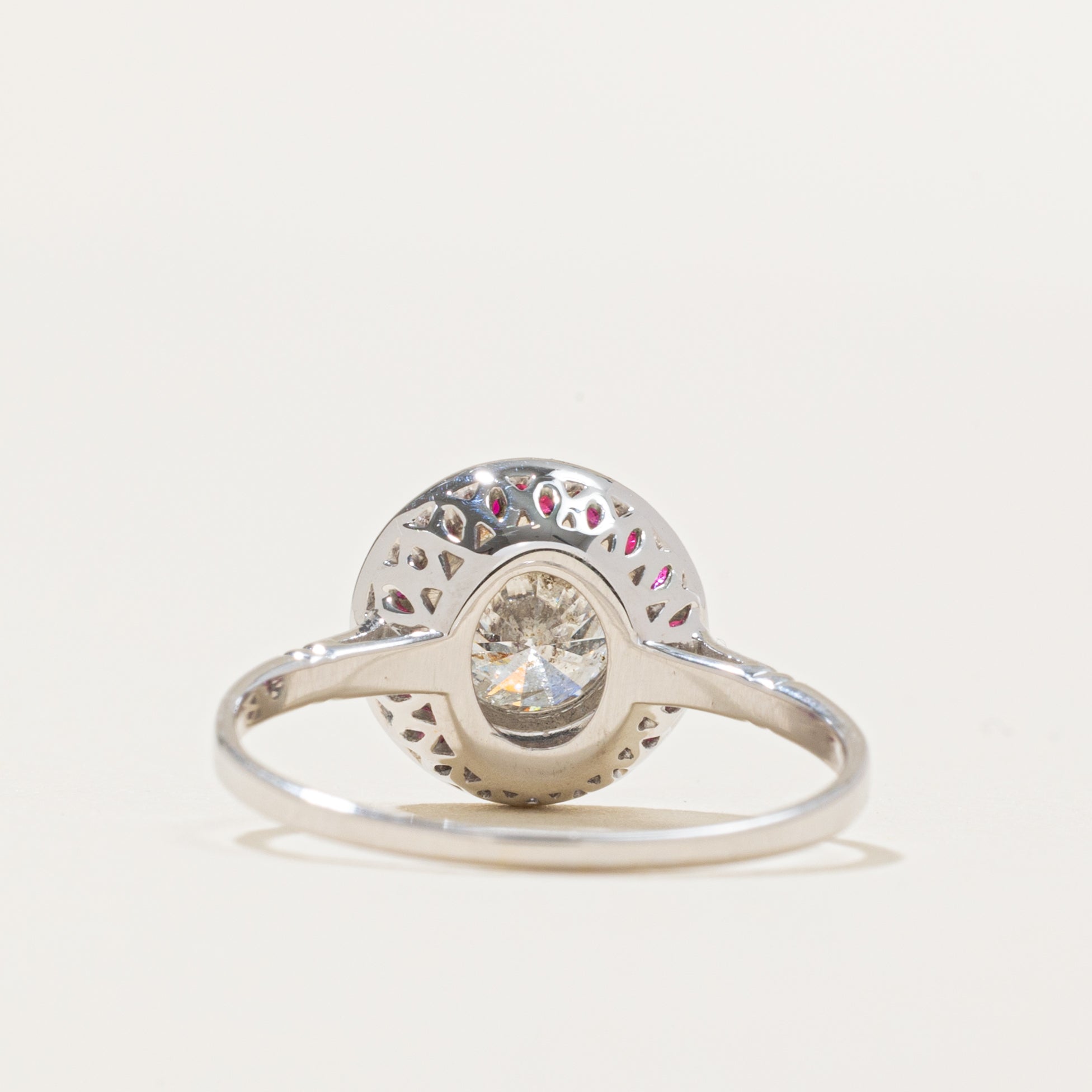 '100 Ways' Art Deco Inspired Diamond and Ruby ring | 0.78ct, 0.80ctw | SZ 6.75