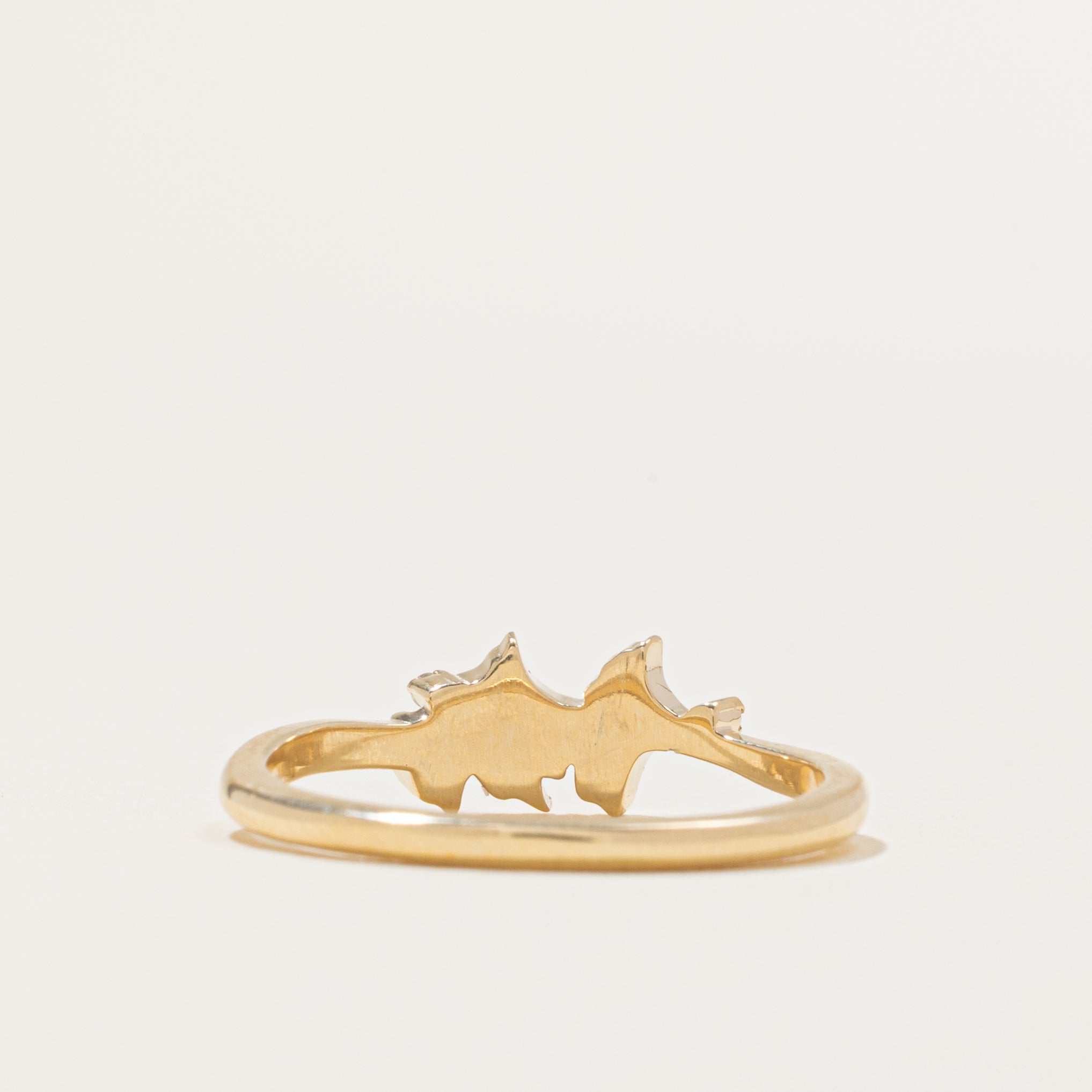 '100 Ways' 10k Leafy Band With Diamonds | 0.02ctw | SZ 7