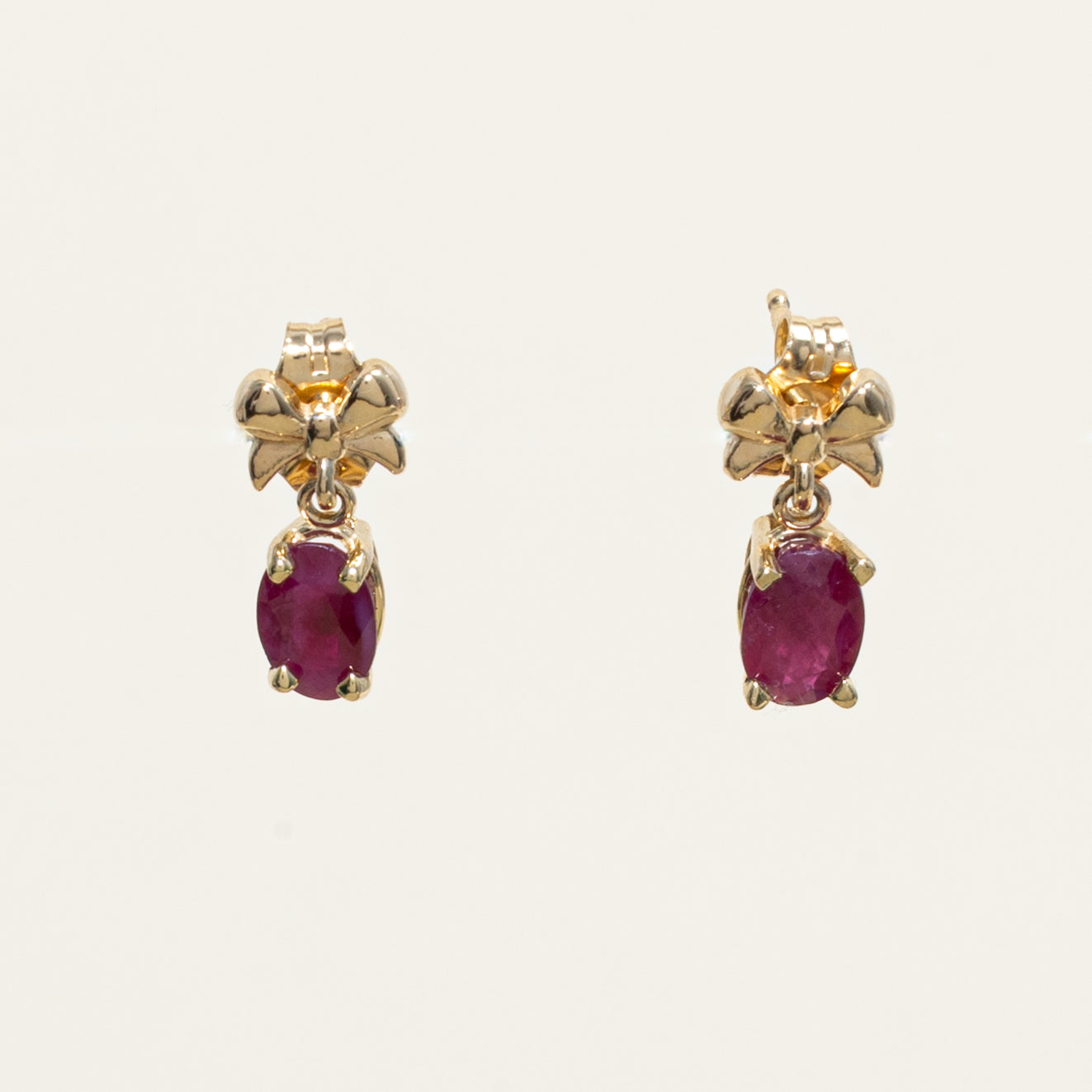 '100 Ways' 14k Ruby Bow Dangle Earrings | 1.39ctw