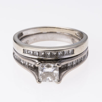 Palladium and 18K White Gold Jubilee Canadian Diamond Ring | 1.33 ctw | SZ 4.25  |
