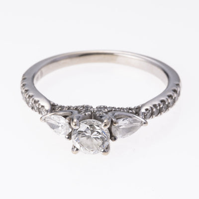 14K White Gold Diamond Ring | 0.99 ctw I1 H/I | SZ 6  |