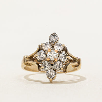Antique Diamond Cluster Ring | 0.72ctw | SZ 5.25 |