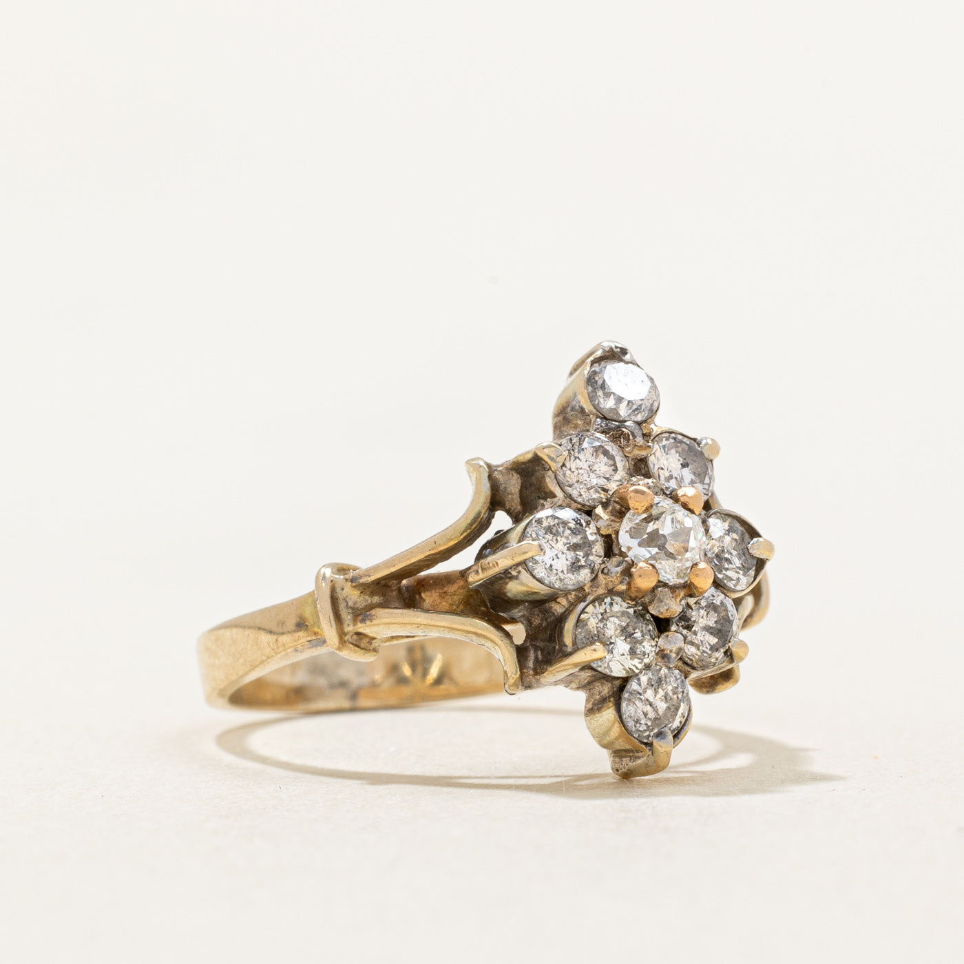 Antique Diamond Cluster Ring | 0.72ctw | SZ 5.25 |