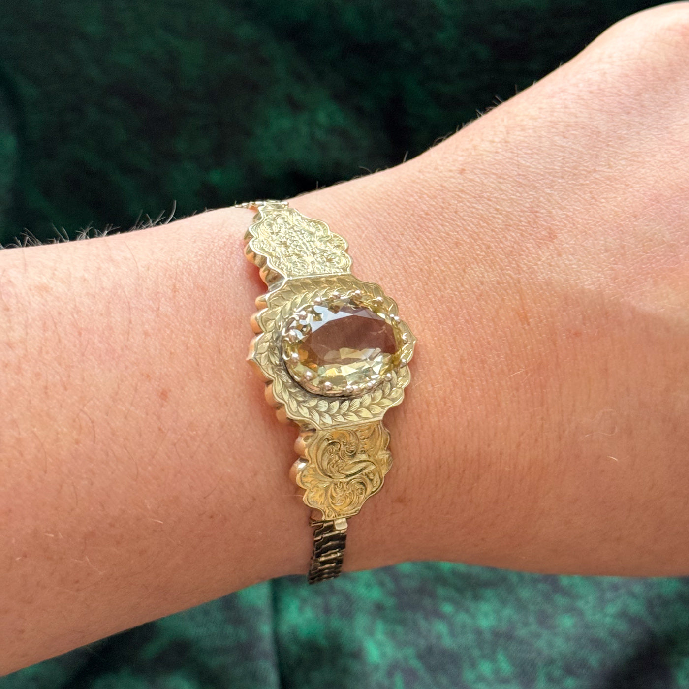 Vintage Citrine Bracelet | 5.45ct | 6.5" |