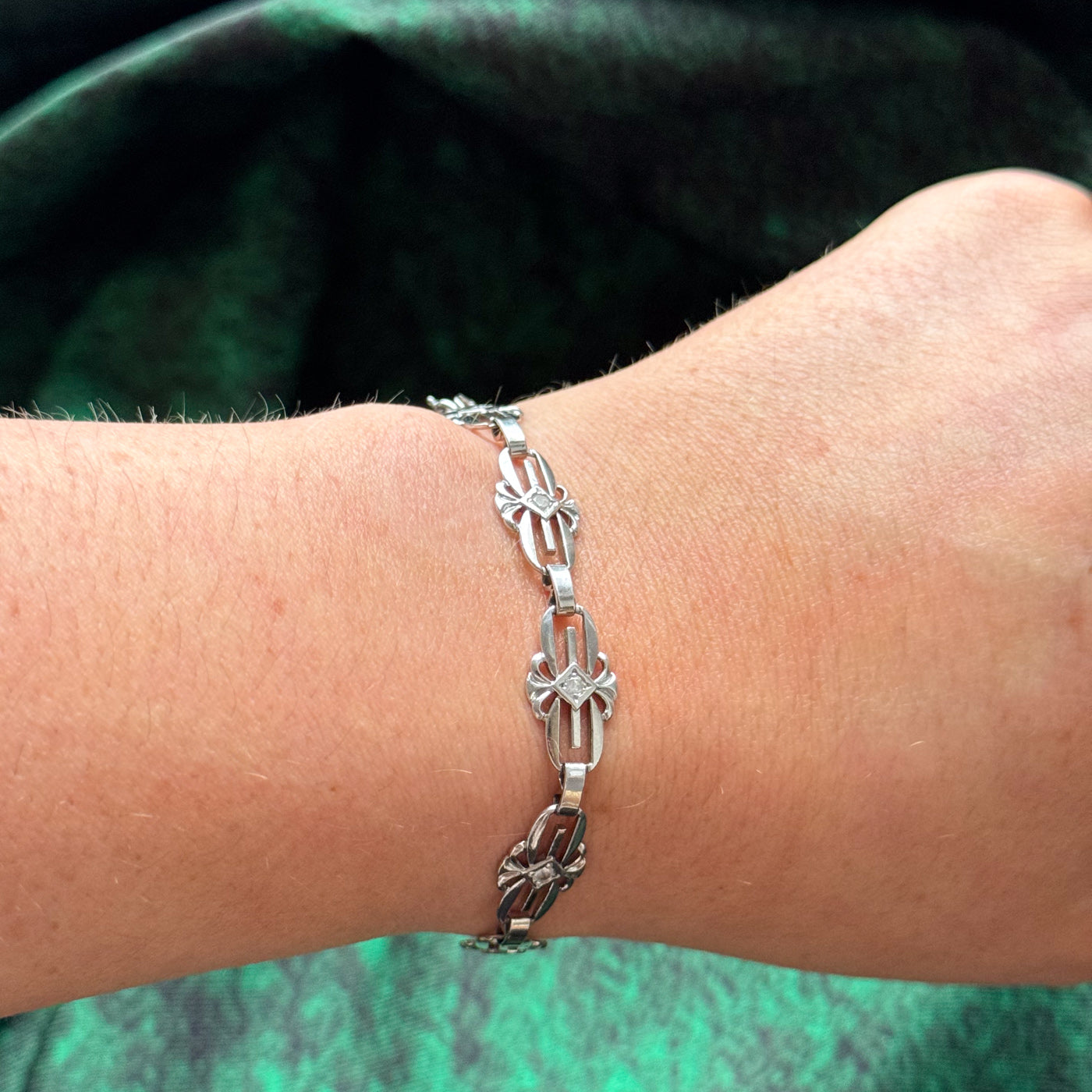 Vintage Platinum Diamond Bracelet | 0.45ctw | 7" |