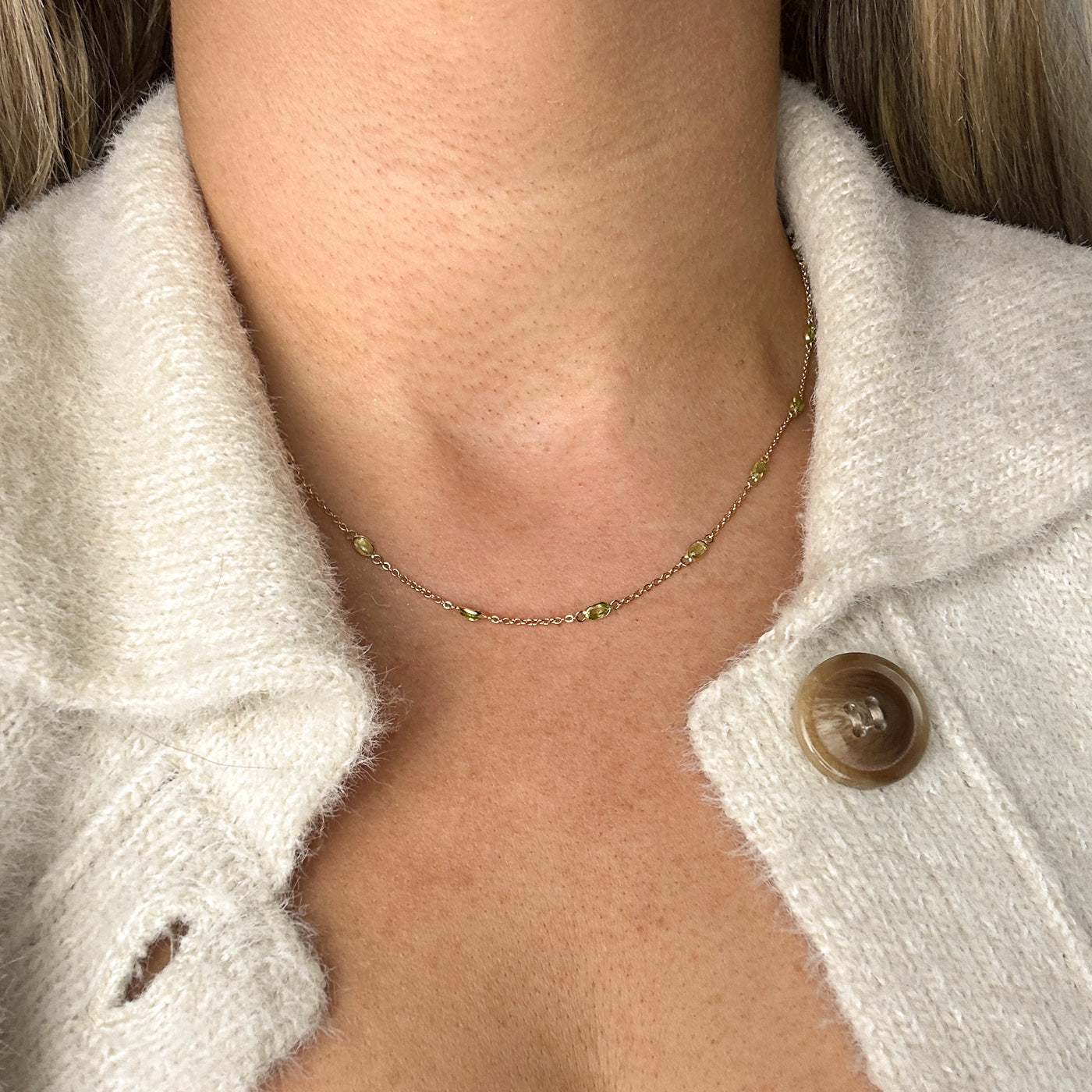 Peridot Link Necklace | 2.95ctw | 18" |