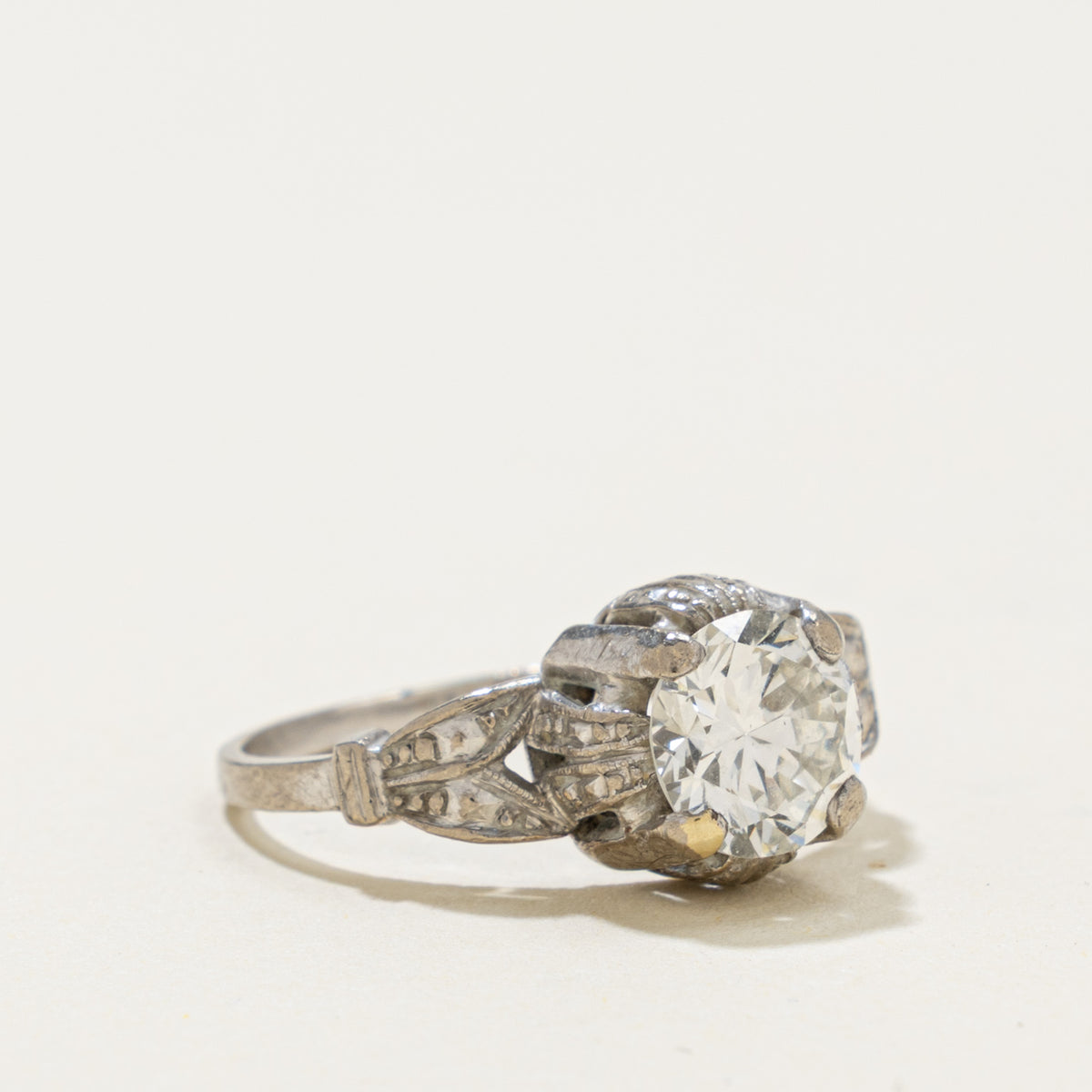 Art Deco Transitional Cut Diamond Ring | 1.15ct VS2 G/H | SZ 5.75