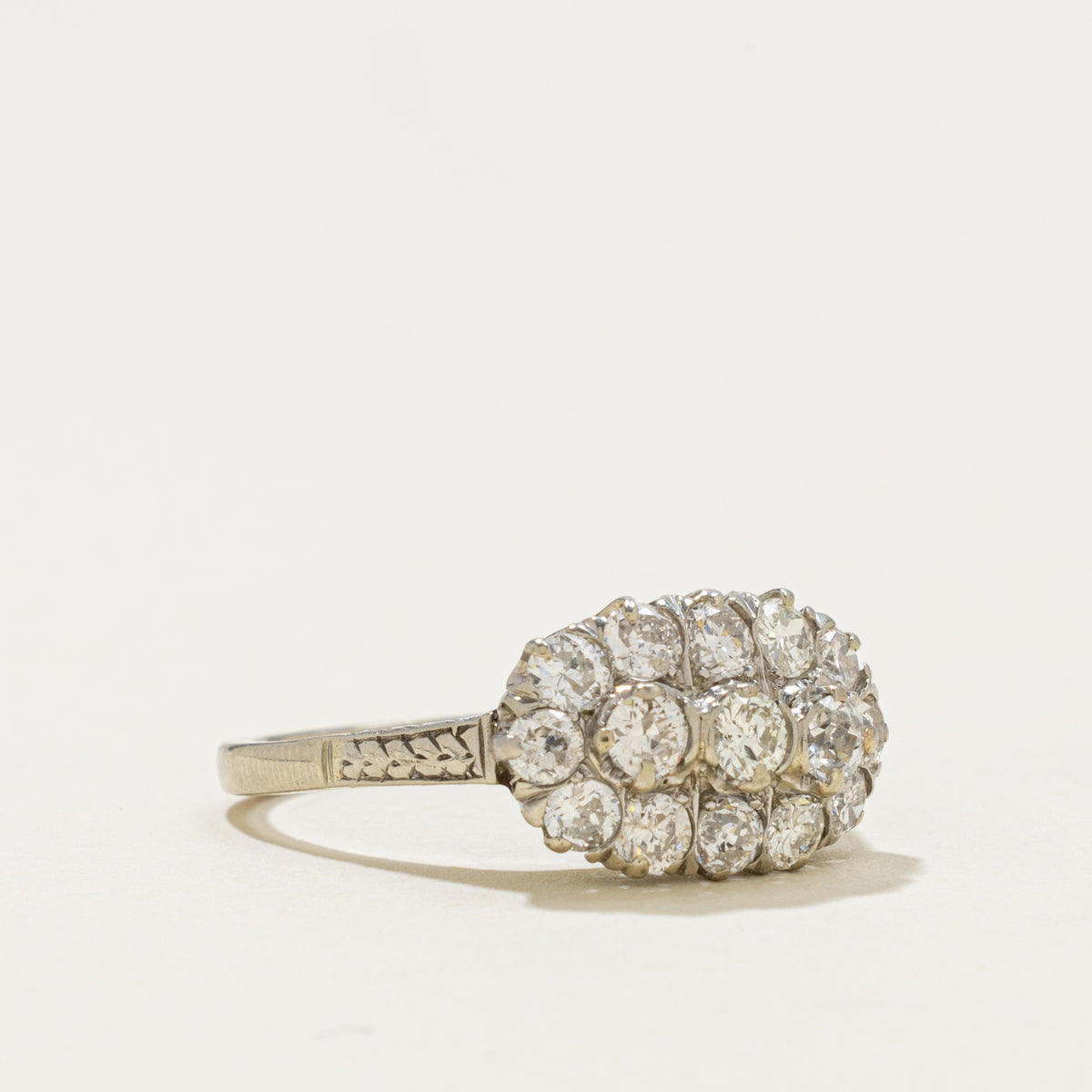 'Birks' Transitional Cut Diamond Cluster Ring | 1.06ctw | SZ 8