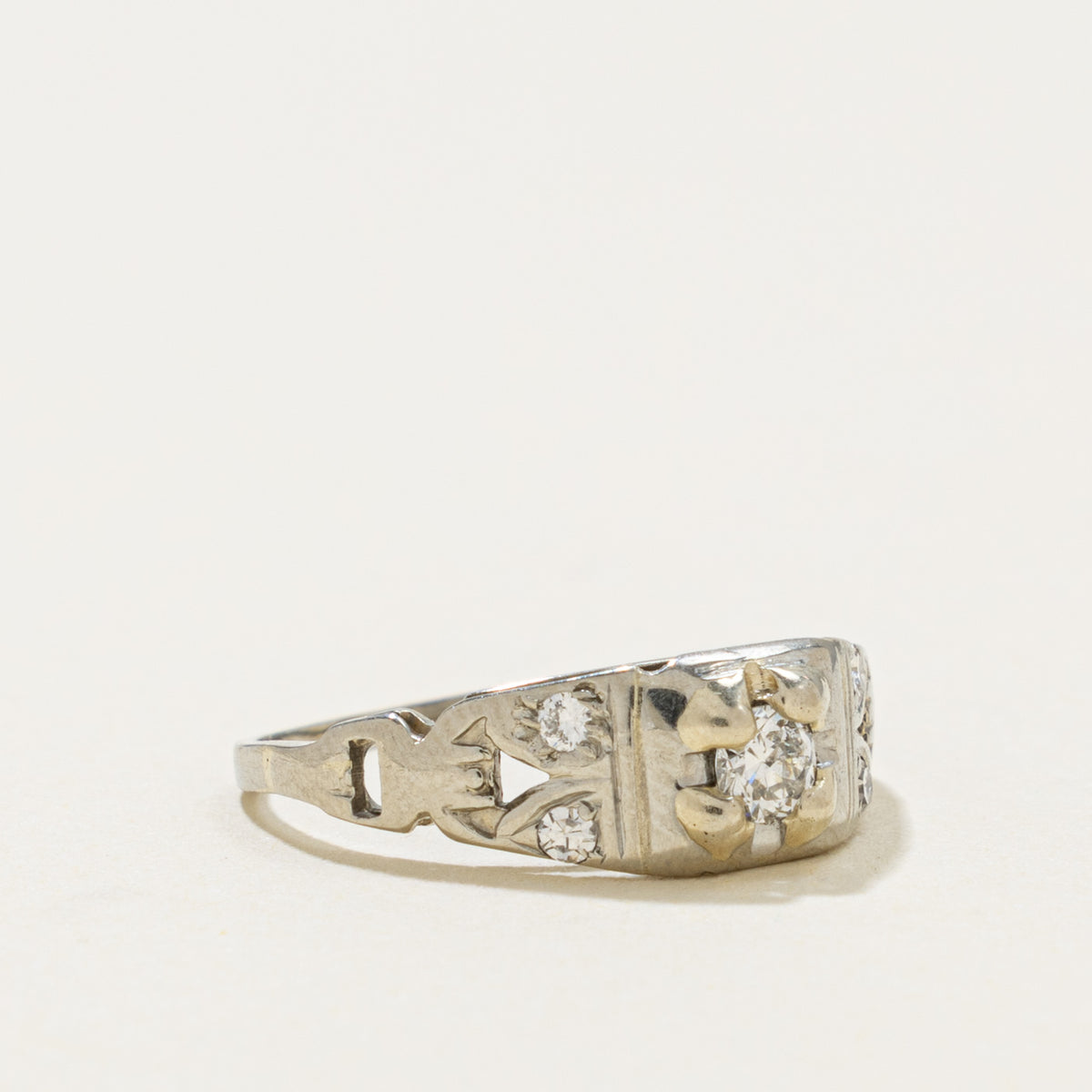 18k Transitional Cut Diamond Ring | 0.10ctw | SZ 4