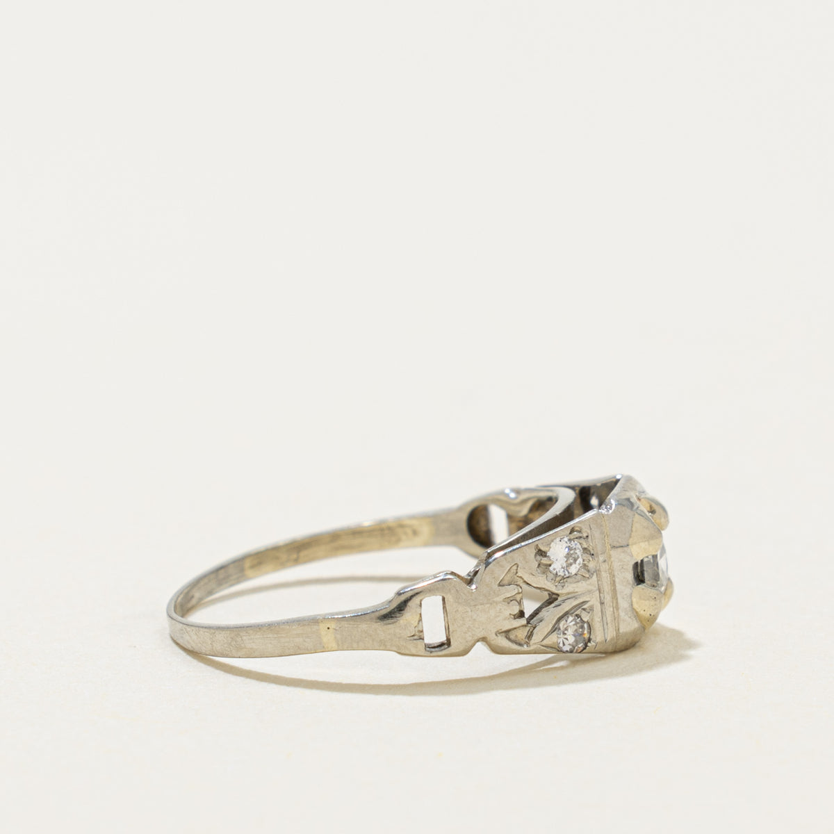 18k Transitional Cut Diamond Ring | 0.10ctw | SZ 4