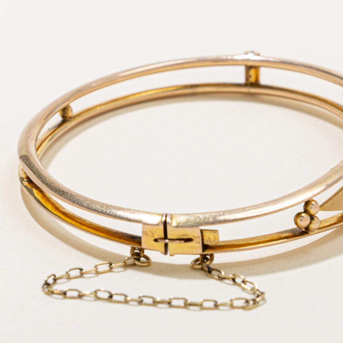 1912 Chester Star Set Doublet & Diamond Slice Bangle | 7"