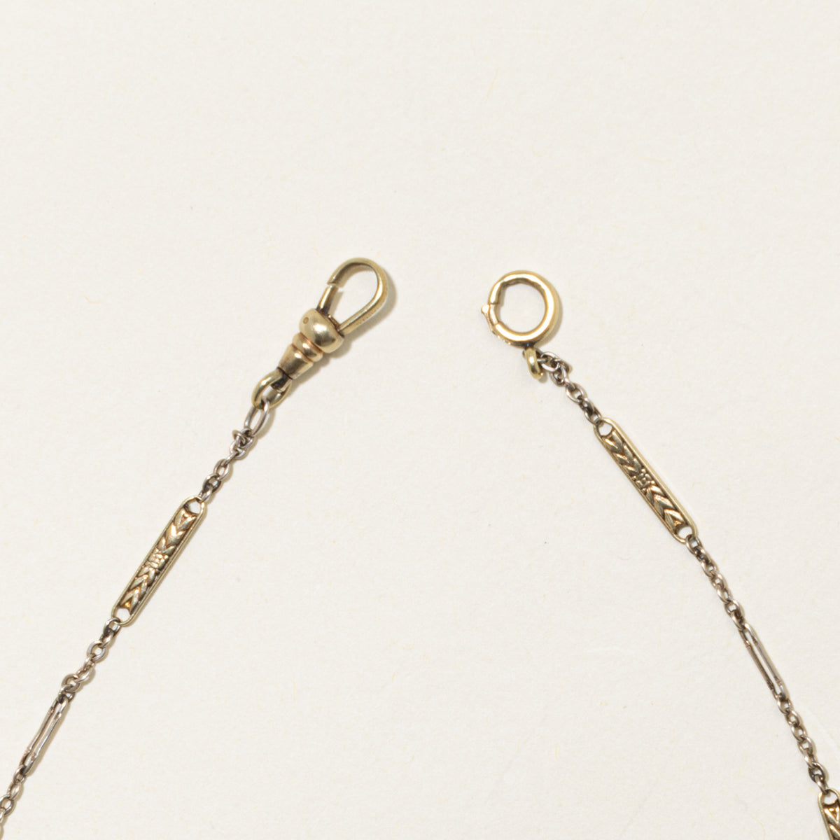 10k Bar Link Chain with Dog Clip Clasp | 14"