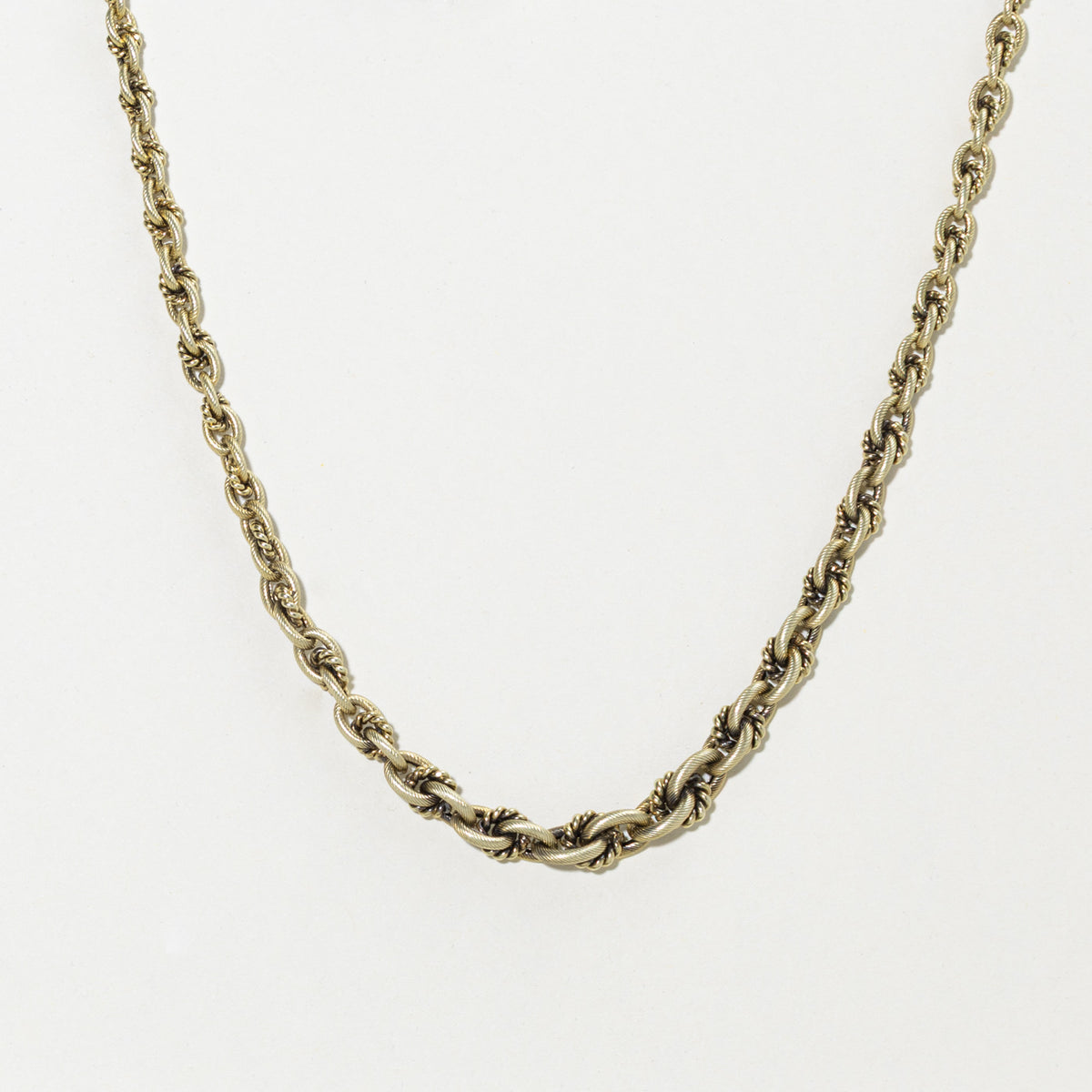 14k Modified Ornate Cable Link Chain | 16"