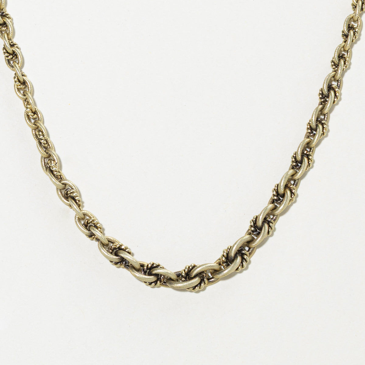14k Modified Ornate Cable Link Chain | 16"