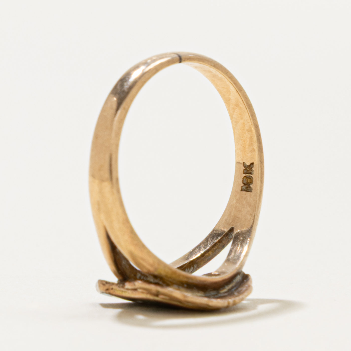 'Birks' Owl Crest Enamel 10k Ring | SZ 6.5