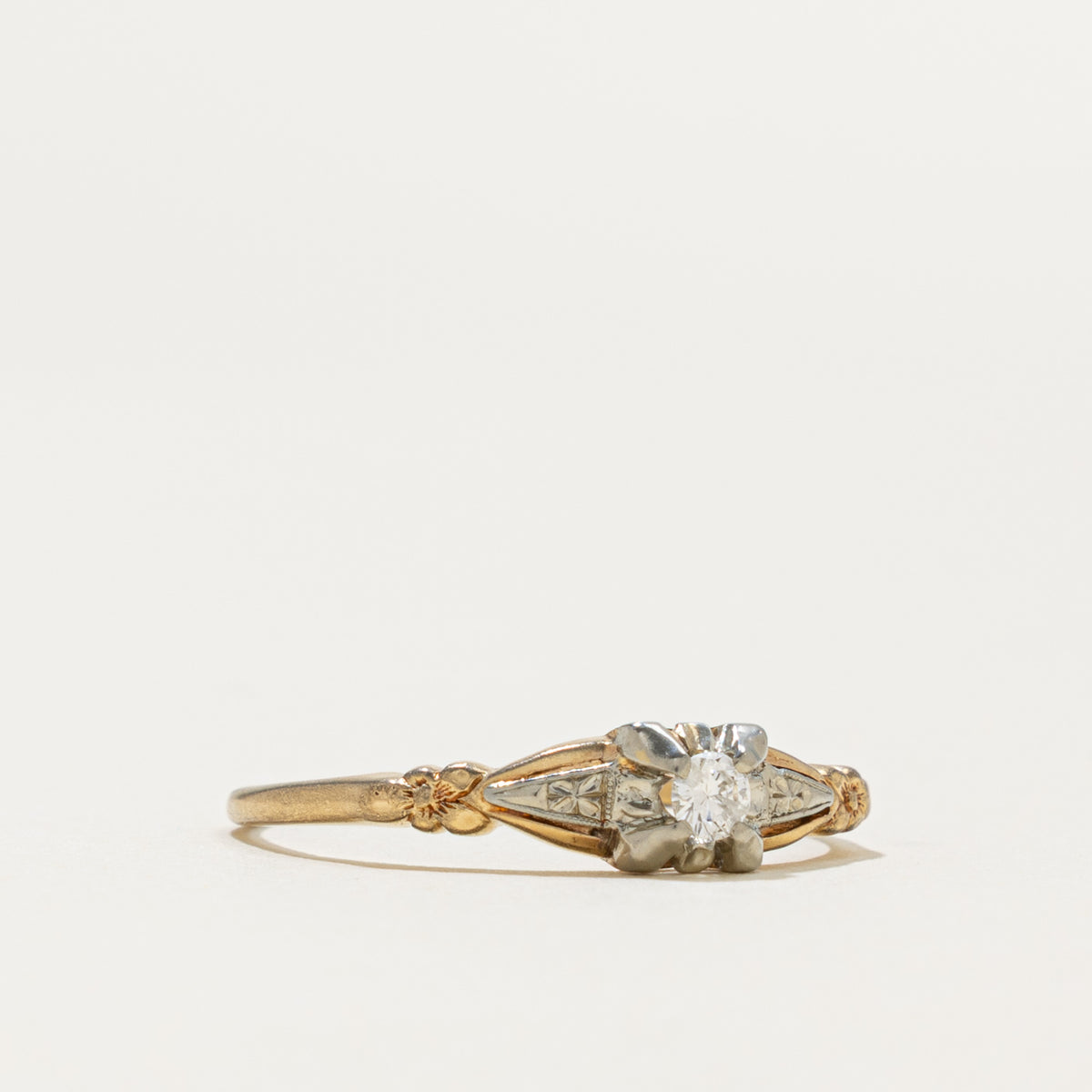 Vintage Canadian 14k Diamond Ring | 0.10ct | SZ 10.25