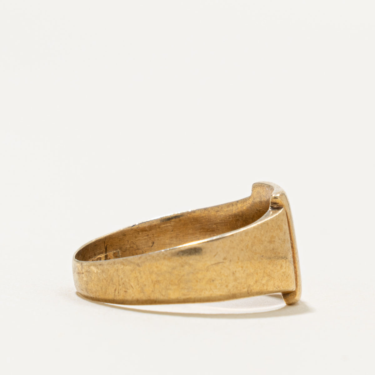 Birmingham 1955 9k Diamond Star Set Signet Ring | 0.02ct | SZ 6.75