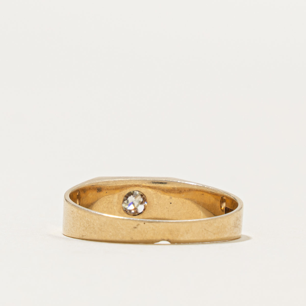 14k Diamond Star Belcher Ring | 0.09ct | SZ 6.75