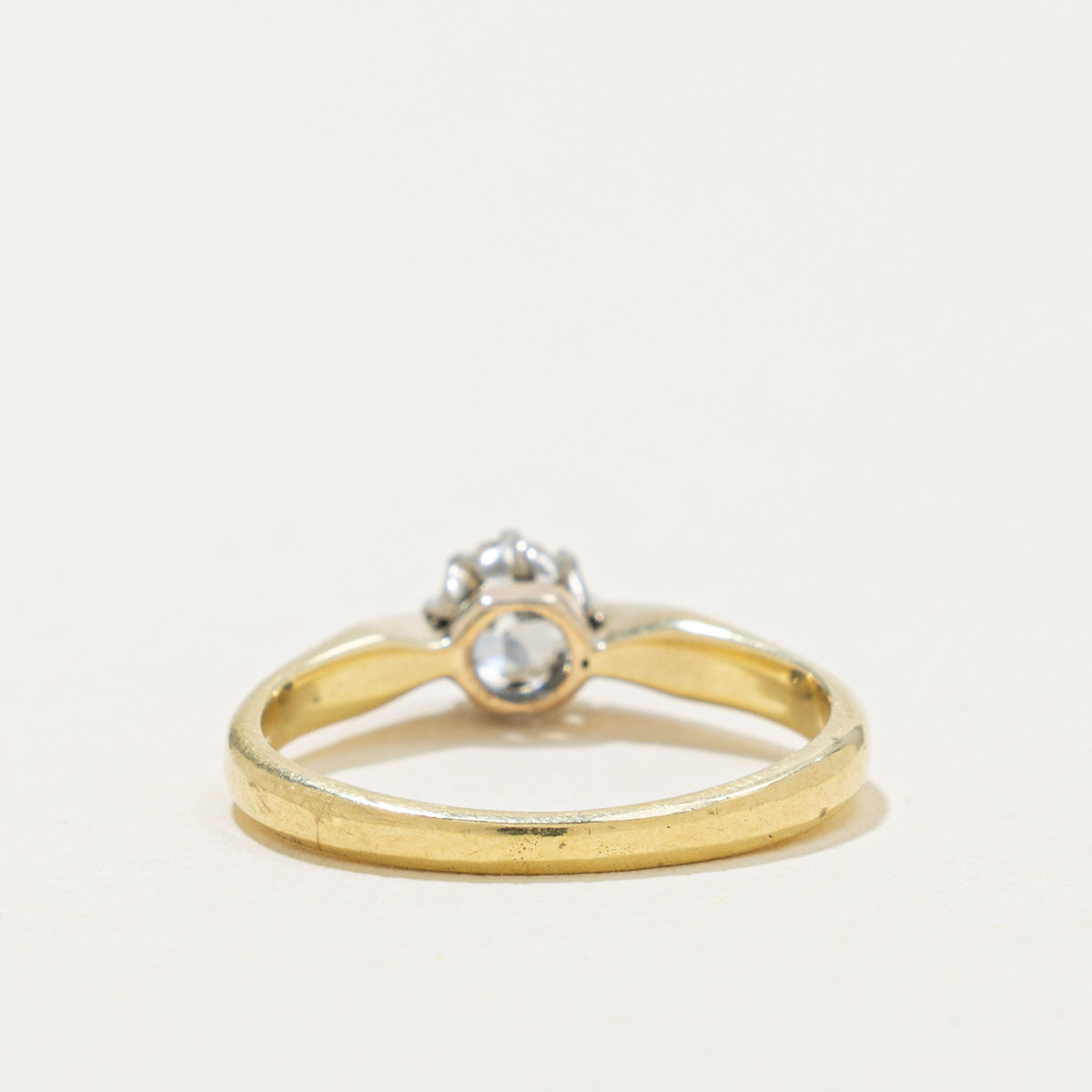 Antique 14k Old Mine Cut Diamond Solitaire Ring | 0.33ct | SZ 5.5