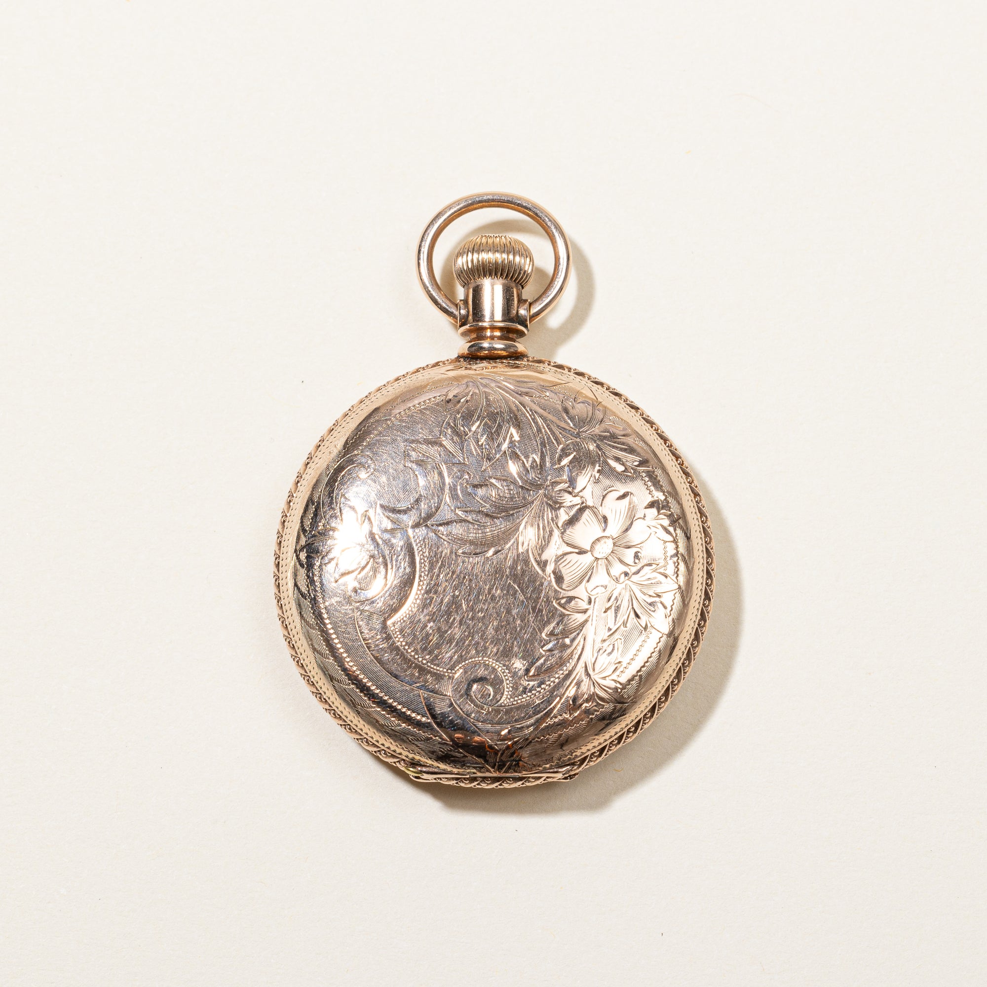 Waltham Antique 9k Yellow Gold Pocket Watch