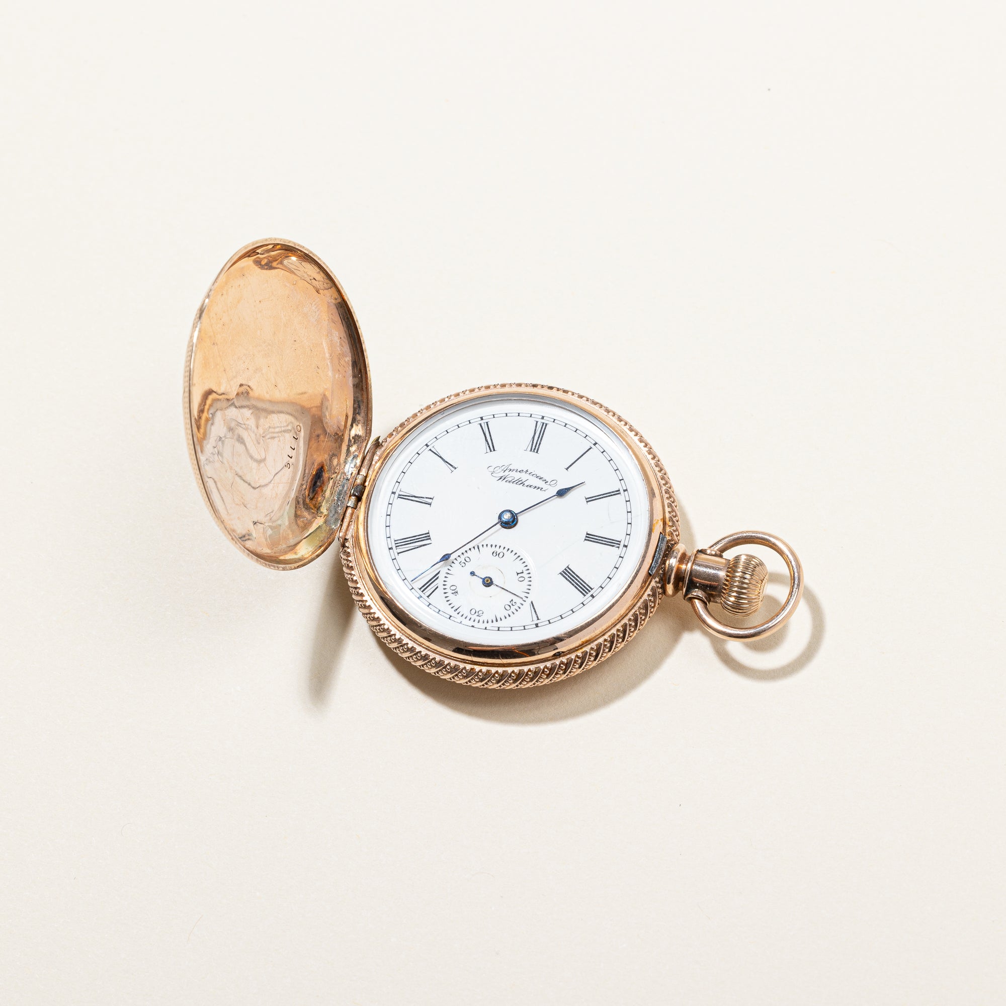 Waltham Antique 9k Yellow Gold Pocket Watch