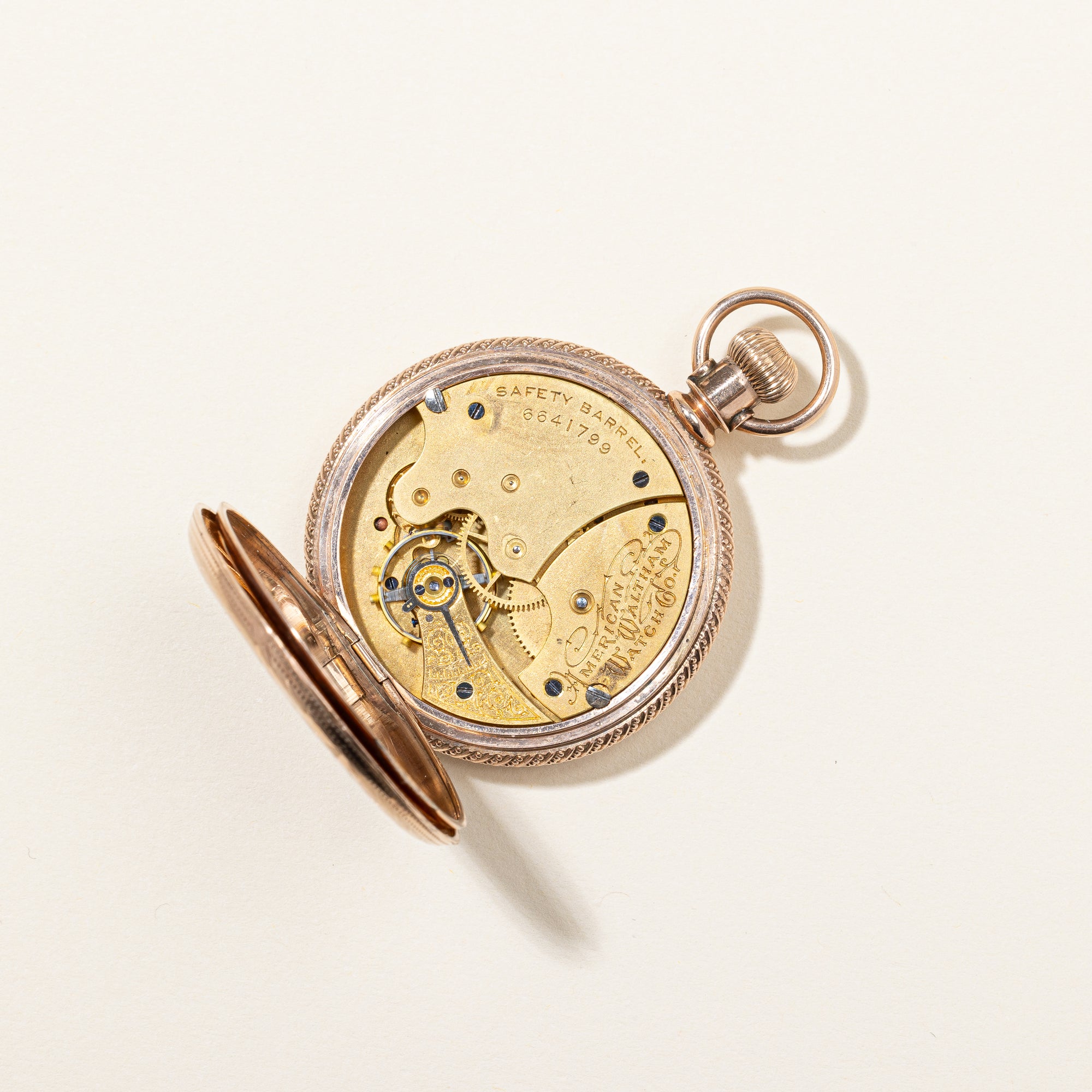 Waltham Antique 9k Yellow Gold Pocket Watch